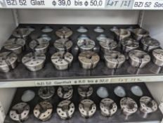 Quantity of 18 Hainbuch BZI 52 Corrugated Clamping Heads Ranging in Diameter 8mm to 32mm