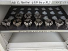 Quantity of 10 Hainbuch BZI 52 Corrugated Clamping Heads Ranging in Diameter 32.5mm to 52mm