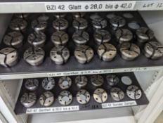 Quantity of 23 Hainbuch BZI 42 Corrugated Clamping Heads Ranging in Diameter 5mm to 30mm