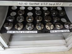 Quantity of 19 Hainbuch BZI 42 Corrugated/Special Clamping Heads Ranging in Diameter 30mm to 42mm
