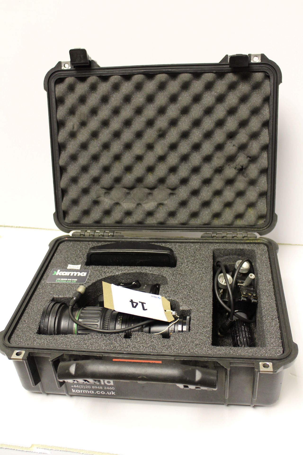 Canon HJ11 EX4.7BIRSE Broadcast Zoom Lens S/N 00716919 with Canon Zoom Demand and Flight Case - Image 2 of 2