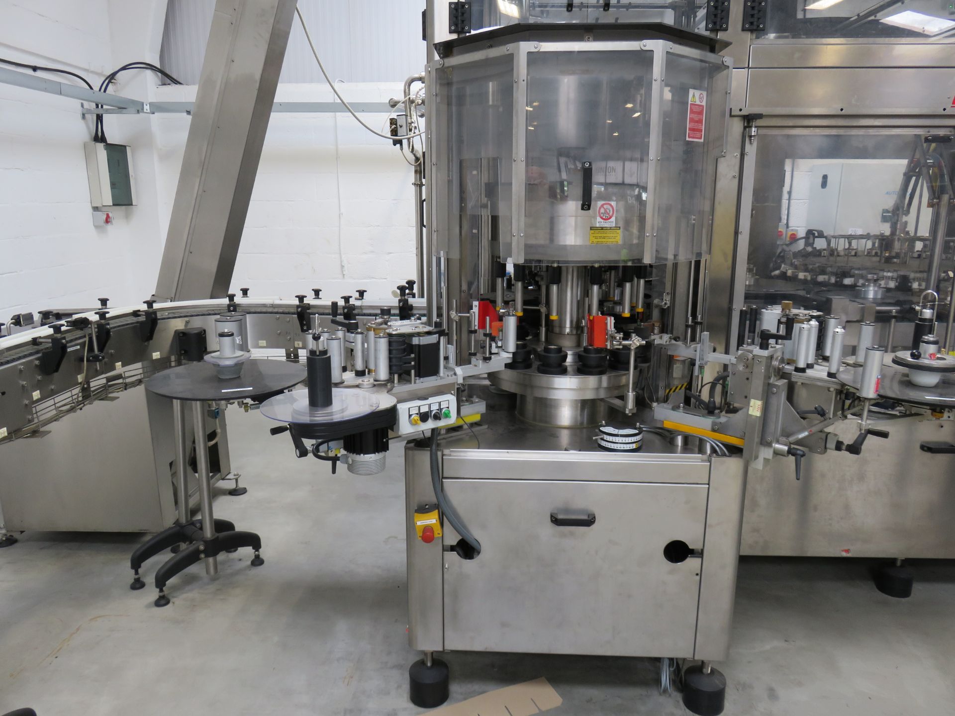 (1) 5cl Miniature Bottle Filling Line Comprising: (1) Fimer S.R.T.E. 2 x Head Filling, 8 Head Capper - Image 3 of 12