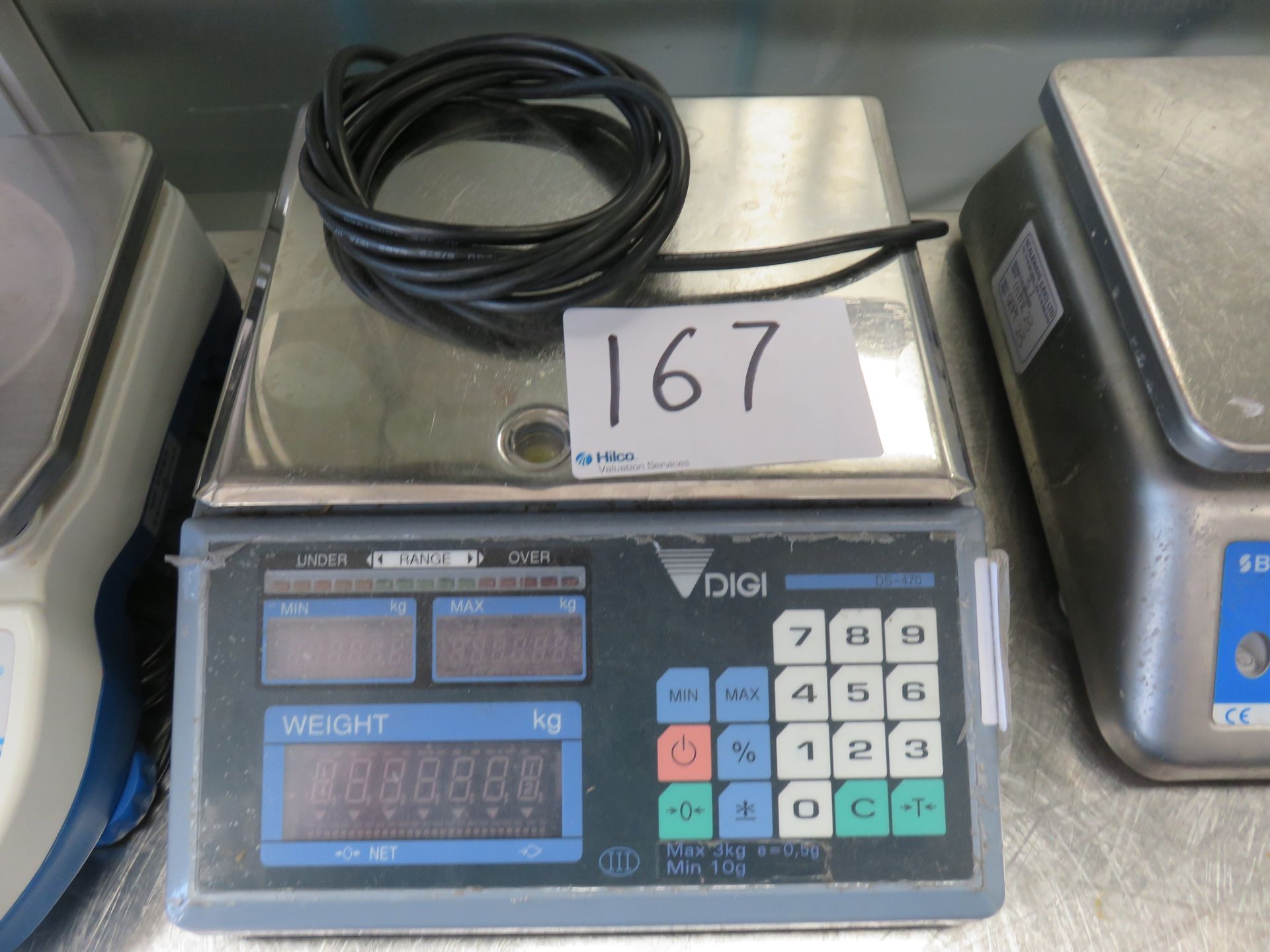 1, Digi DS-470 Digital Scales. Serial No. 0541744 with Max 3kg 0=0.5g Capacity