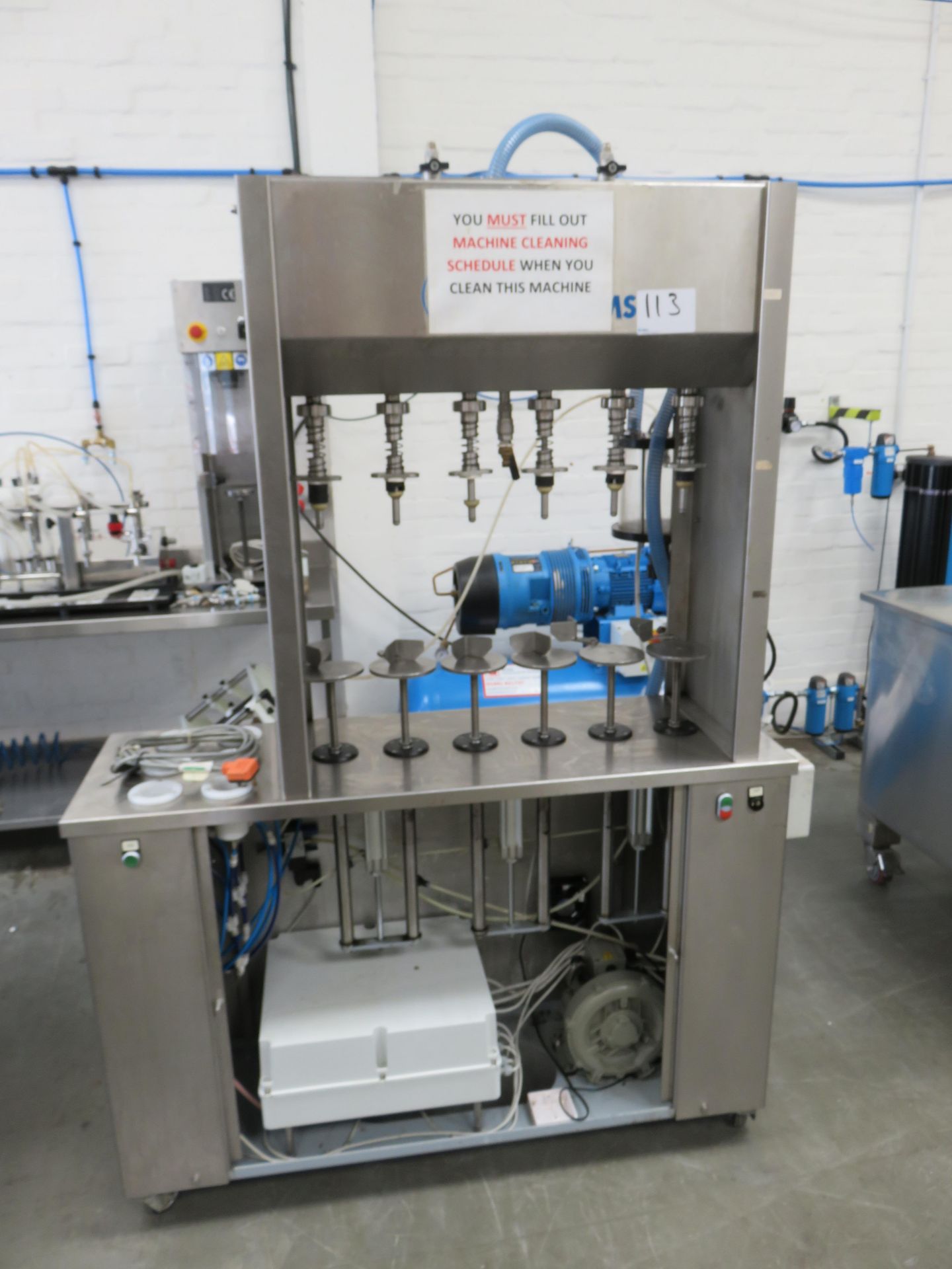 IC Filling Systems 6.6 Stainless Steel Six Head Filling System with 6 Head Ethanol Rinser Serial No.