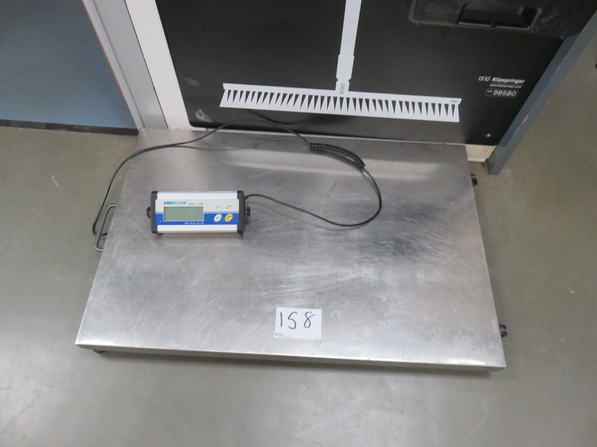 Stainless Steel Mobile Platform Scale with AE Adam CPW Plus-300 Digital Readour Serial No. AE6370434