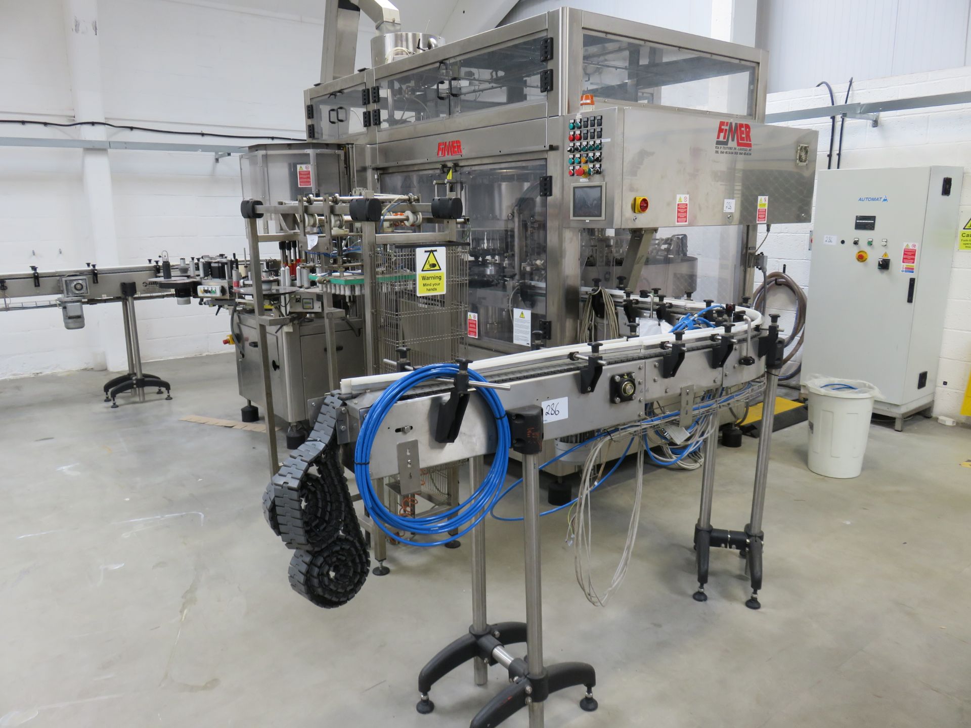 (1) 5cl Miniature Bottle Filling Line Comprising: (1) Fimer S.R.T.E. 2 x Head Filling, 8 Head Capper - Image 4 of 12