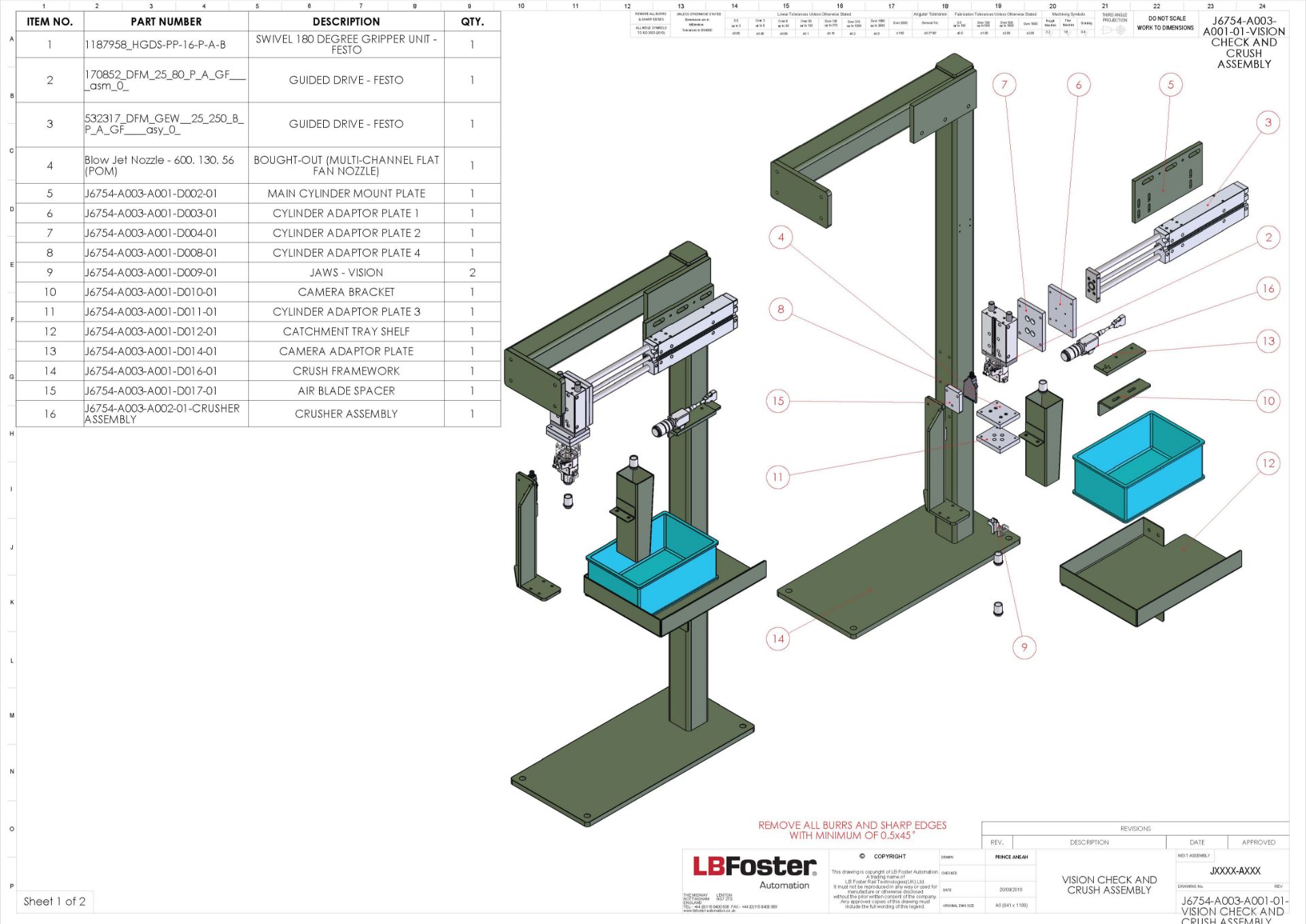 LB Foster Automation Brass Nut and Liner Forming Machine (2019), Serial Number 001 - Image 15 of 17