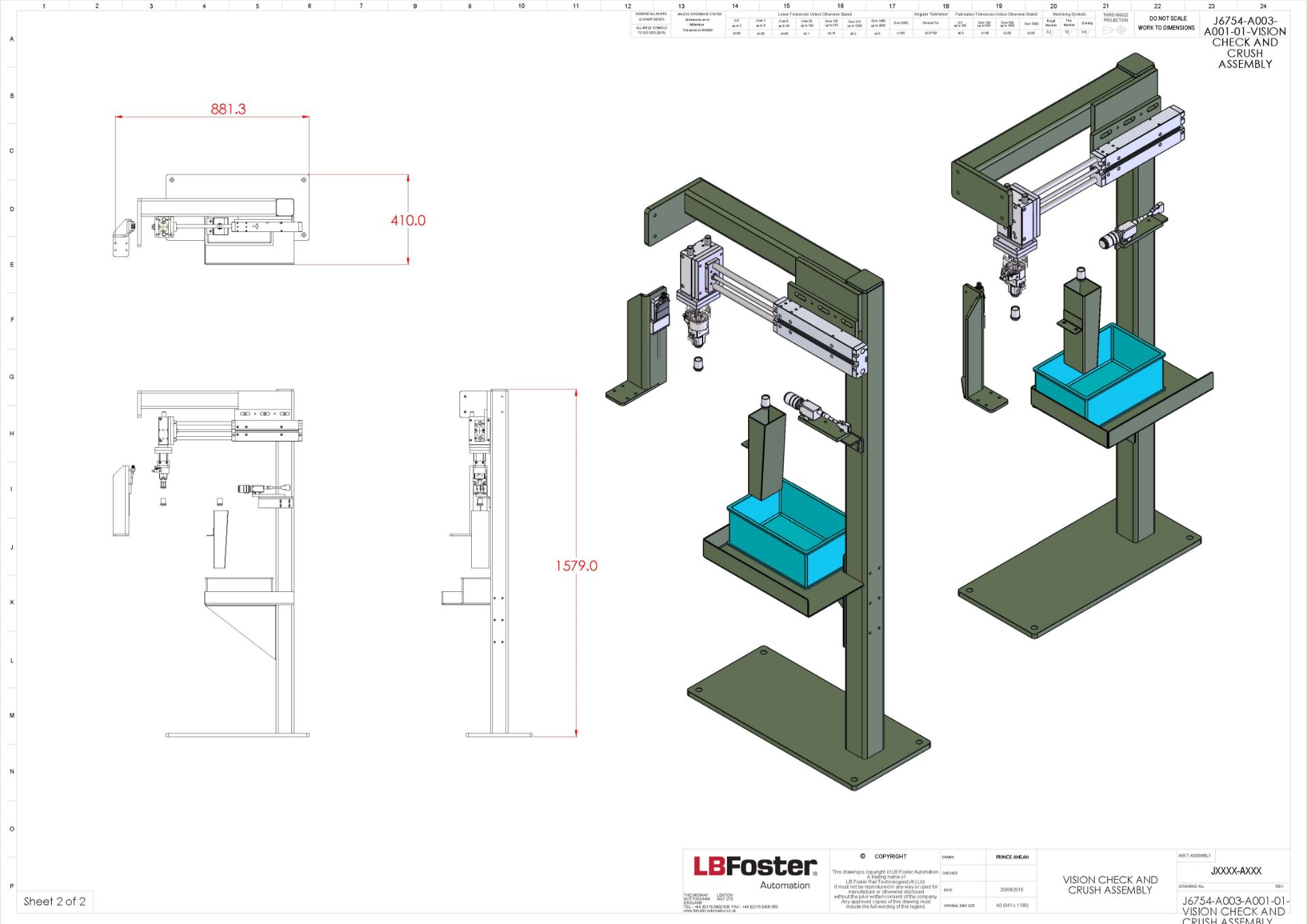 LB Foster Automation Brass Nut and Liner Forming Machine (2019), Serial Number 001 - Image 16 of 17