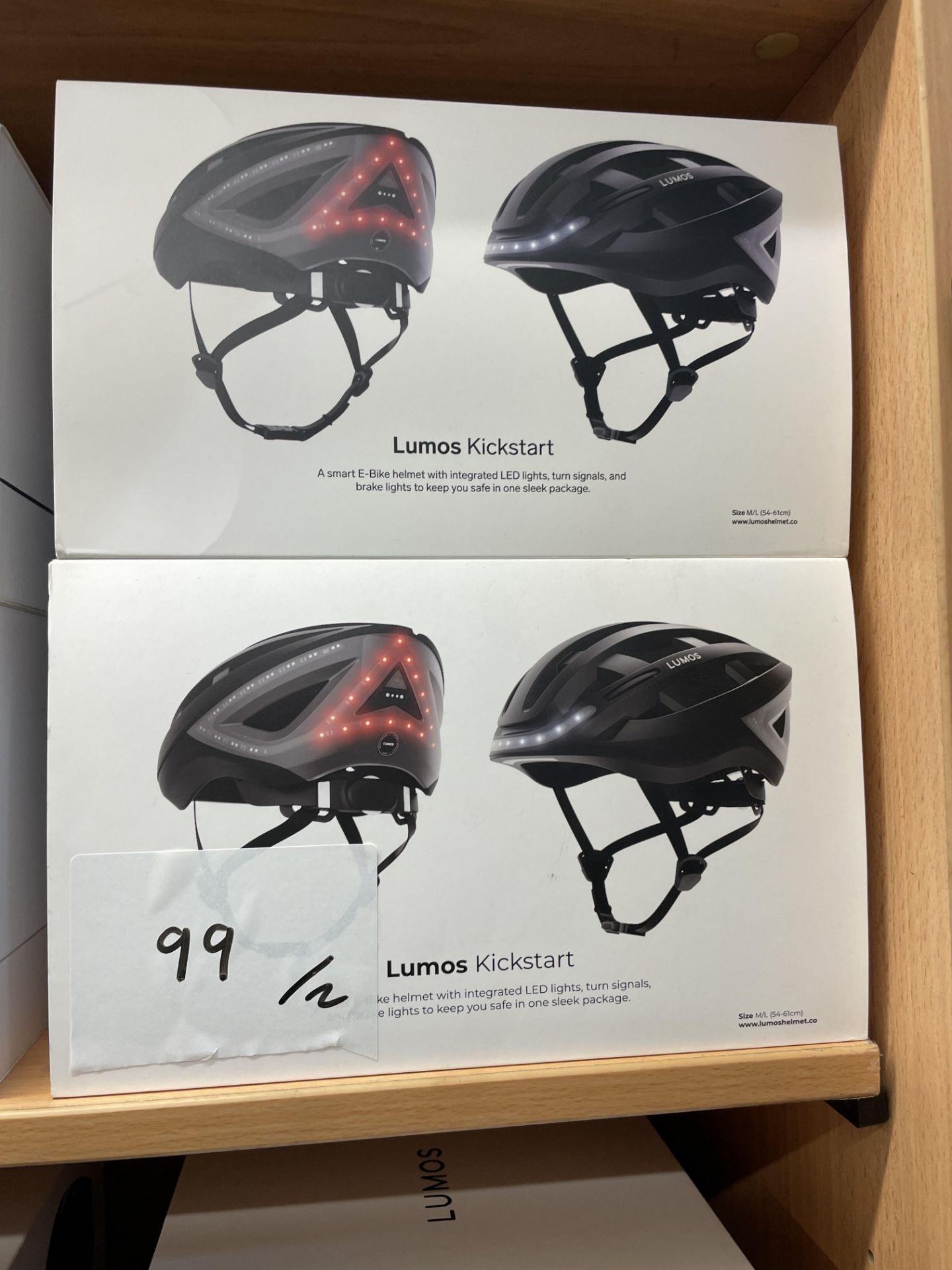 2, Lumos Kickstart Smart Ebike Helmets, Size M-L (