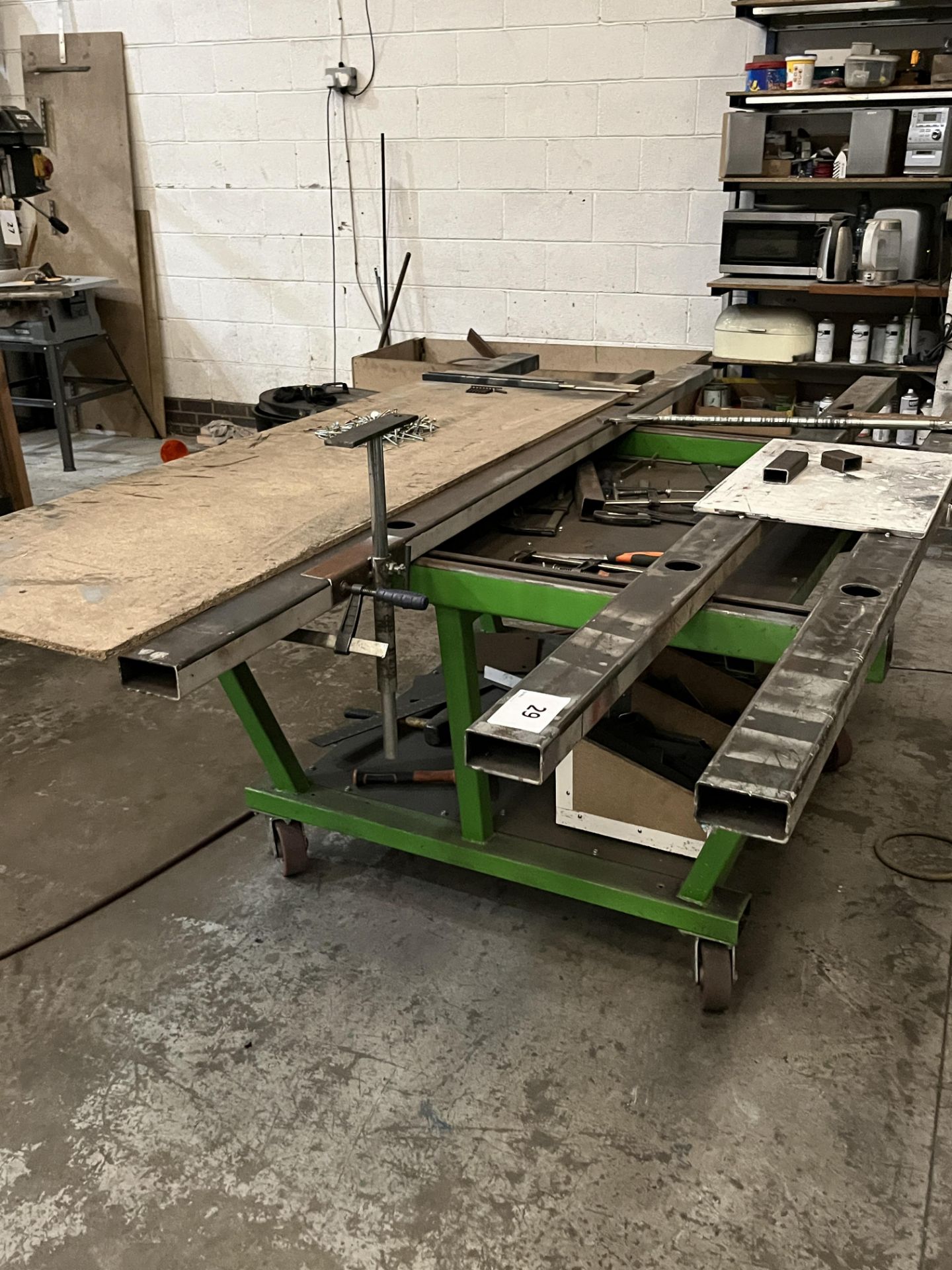 Mobile Steel Adjustable Work Bench 2.5m x 1.5m - Image 2 of 2