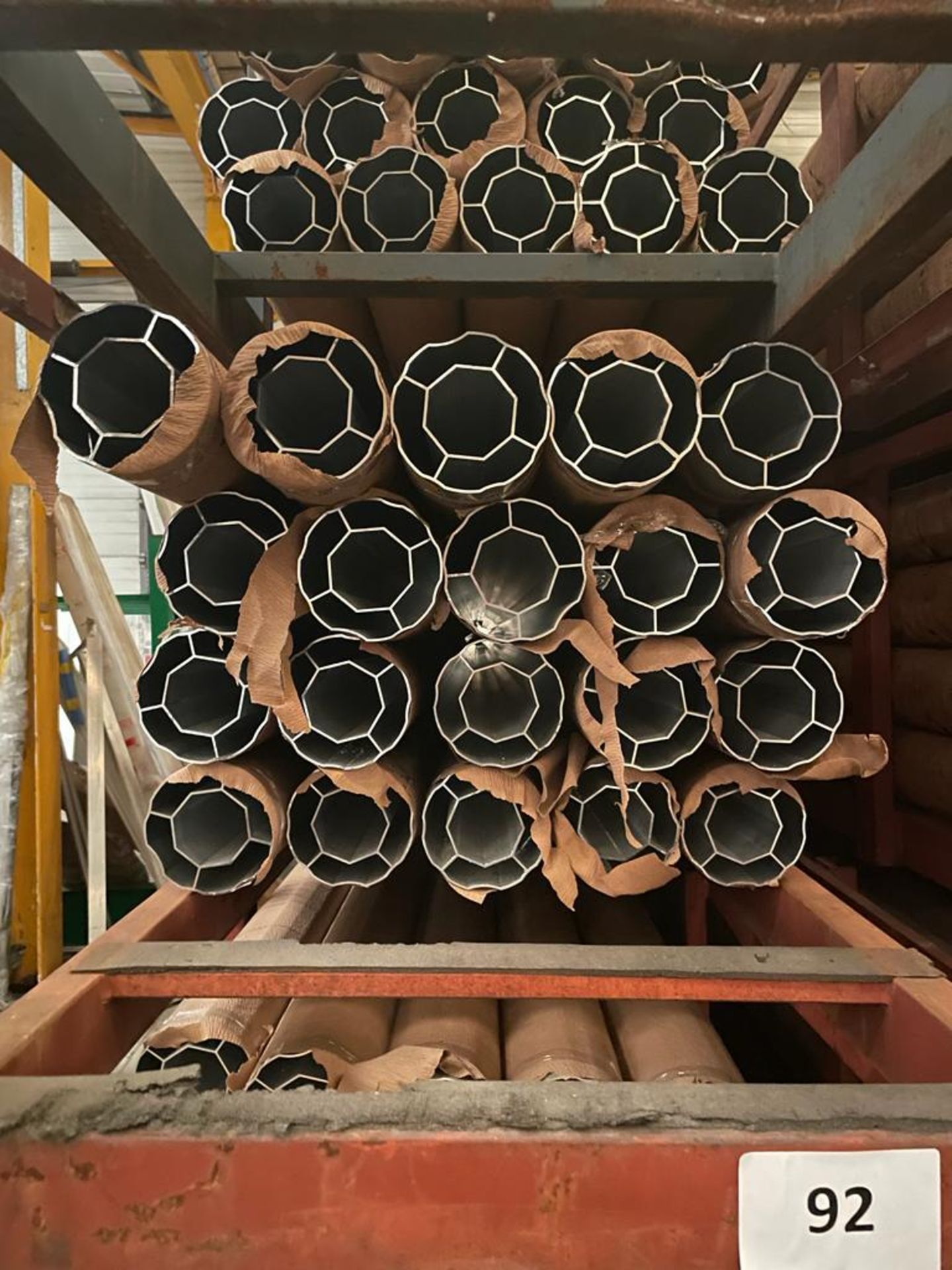 20: 5m x 125mm Heavy Duty Aluminum Door Barrels, In Single Steel Stillage