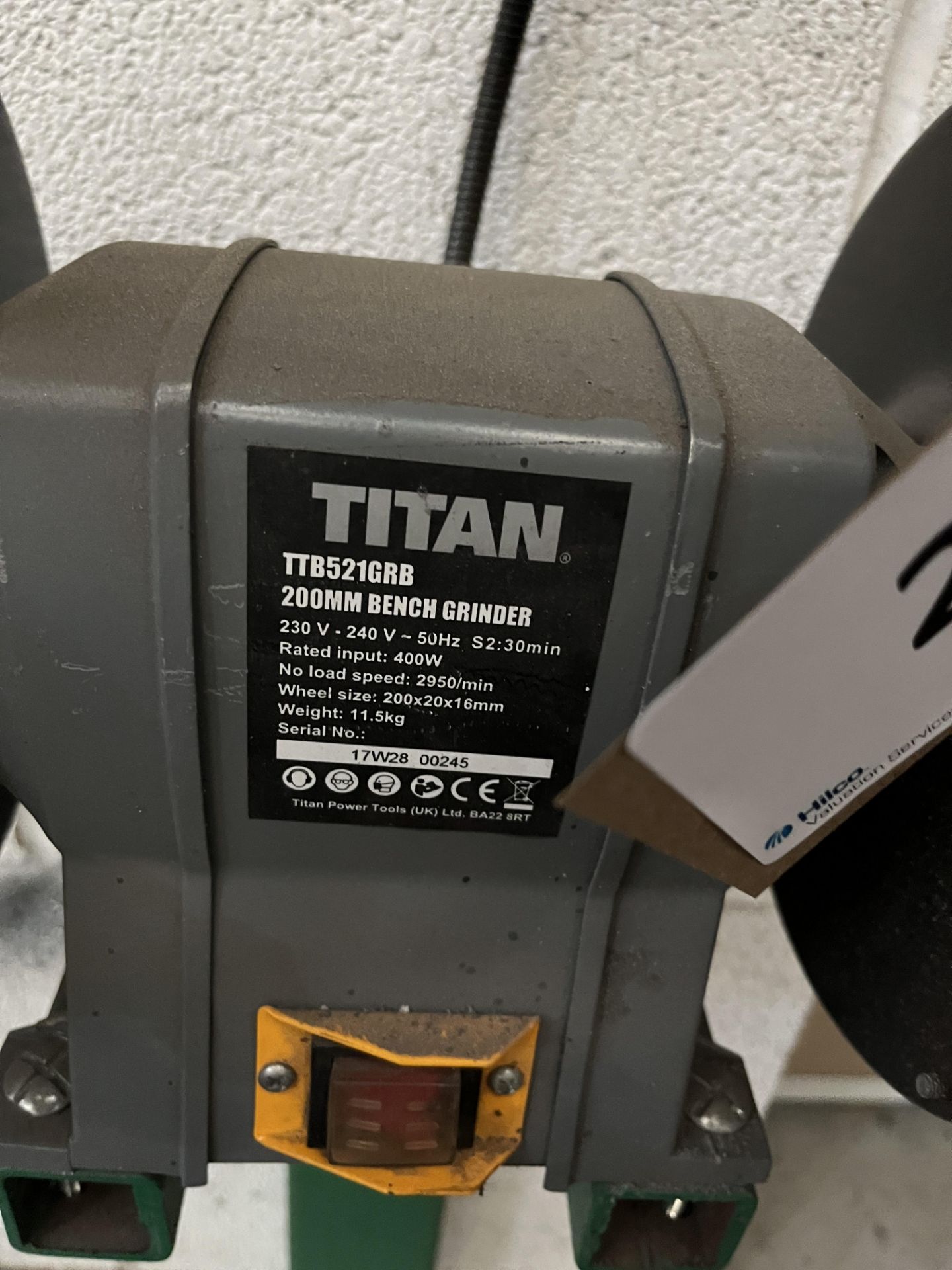 Titan TTB521GB Double Ended Pedestal Grinder Seria - Image 2 of 2