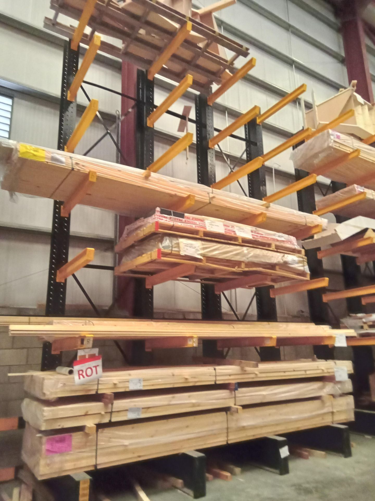 Contents of Cantilever Racking as Lotted Comprising Various Lengths of Timber - PSE Untreated 50mm x