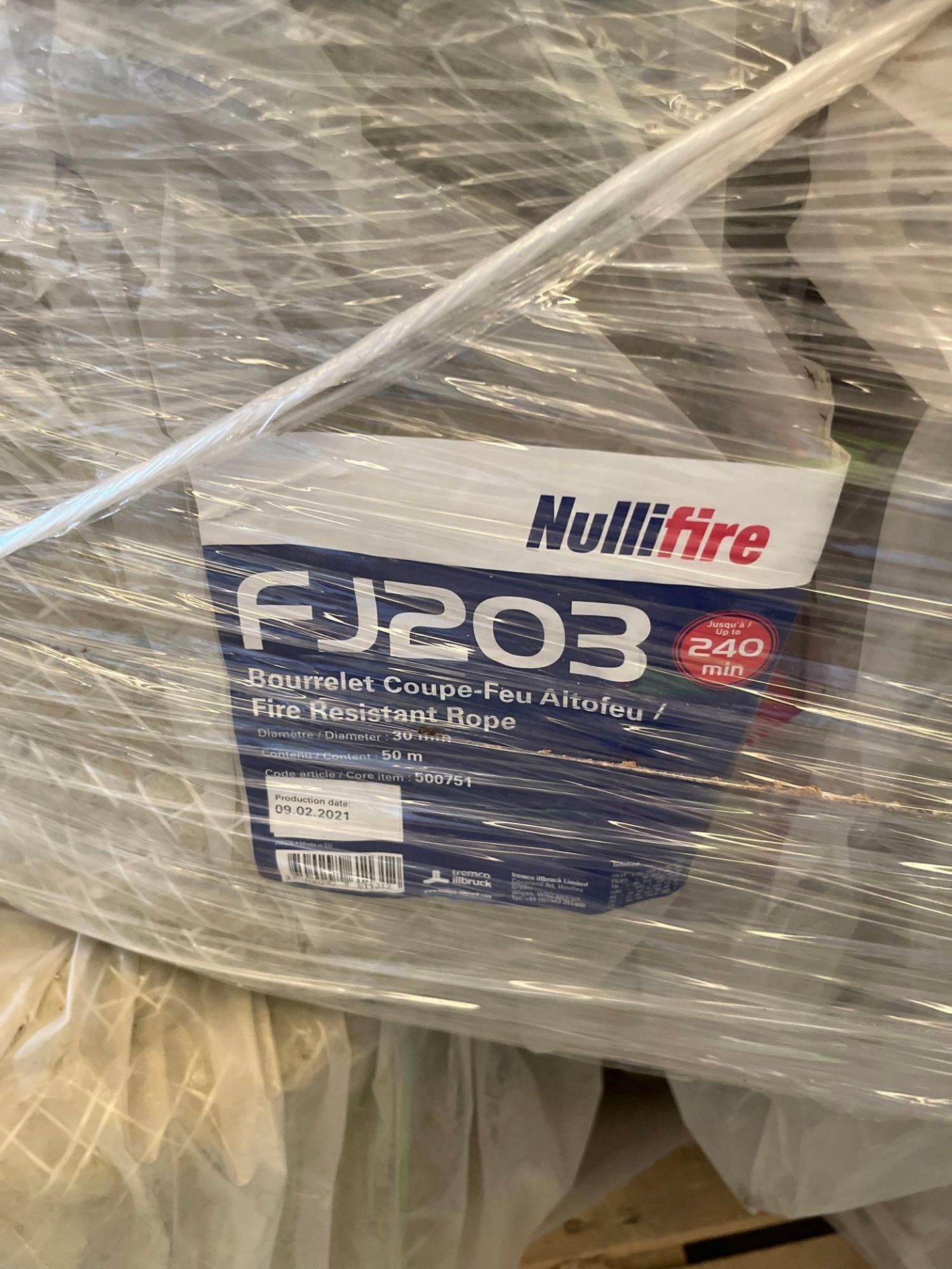 Quantity of 10 Nullifire FJ203 Fire Resistant Rope 30mm x 50m - Image 2 of 2