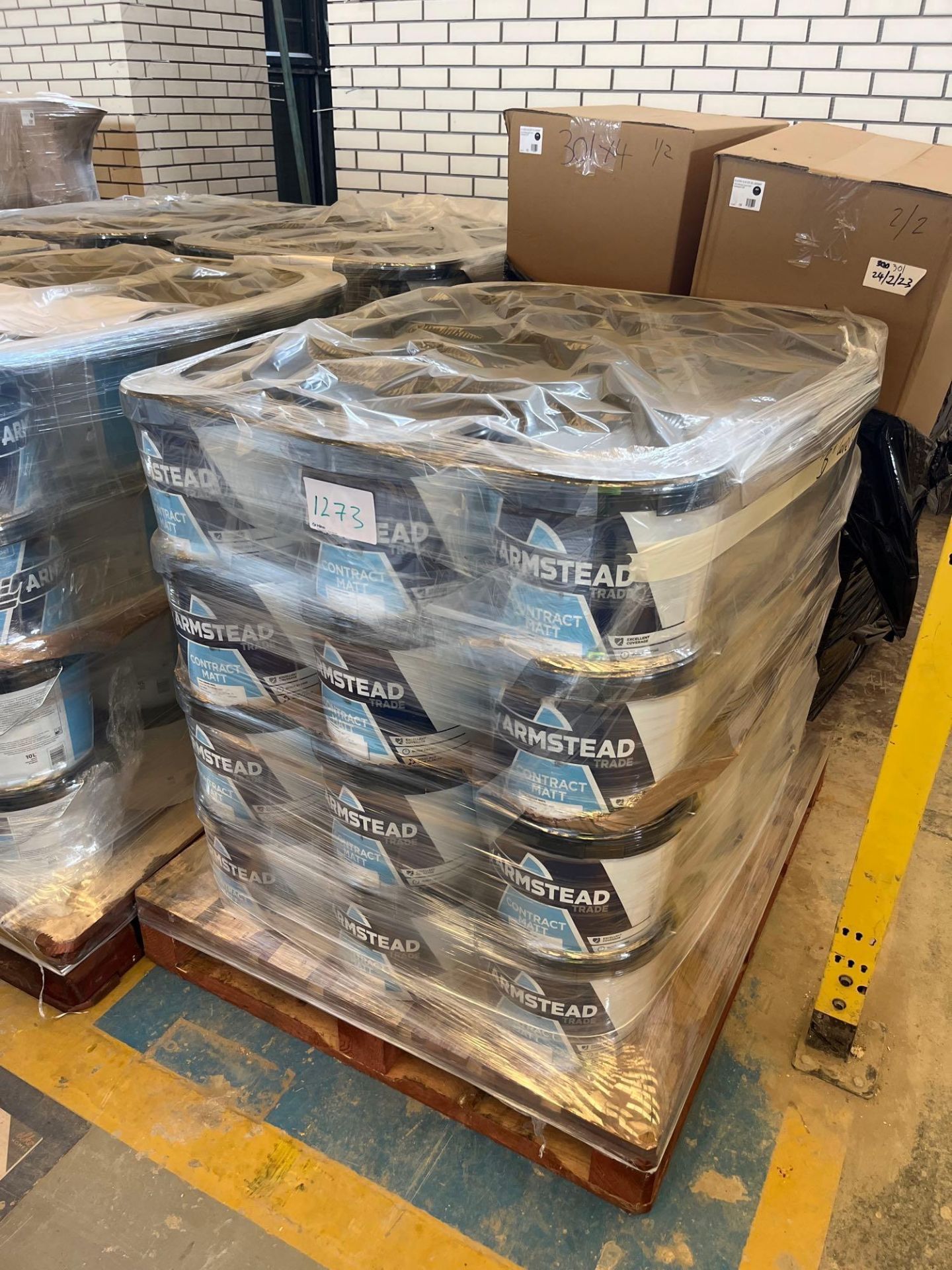 6 Pallets of 48 10L Tubs of Armstead Contract Matt Emulsion