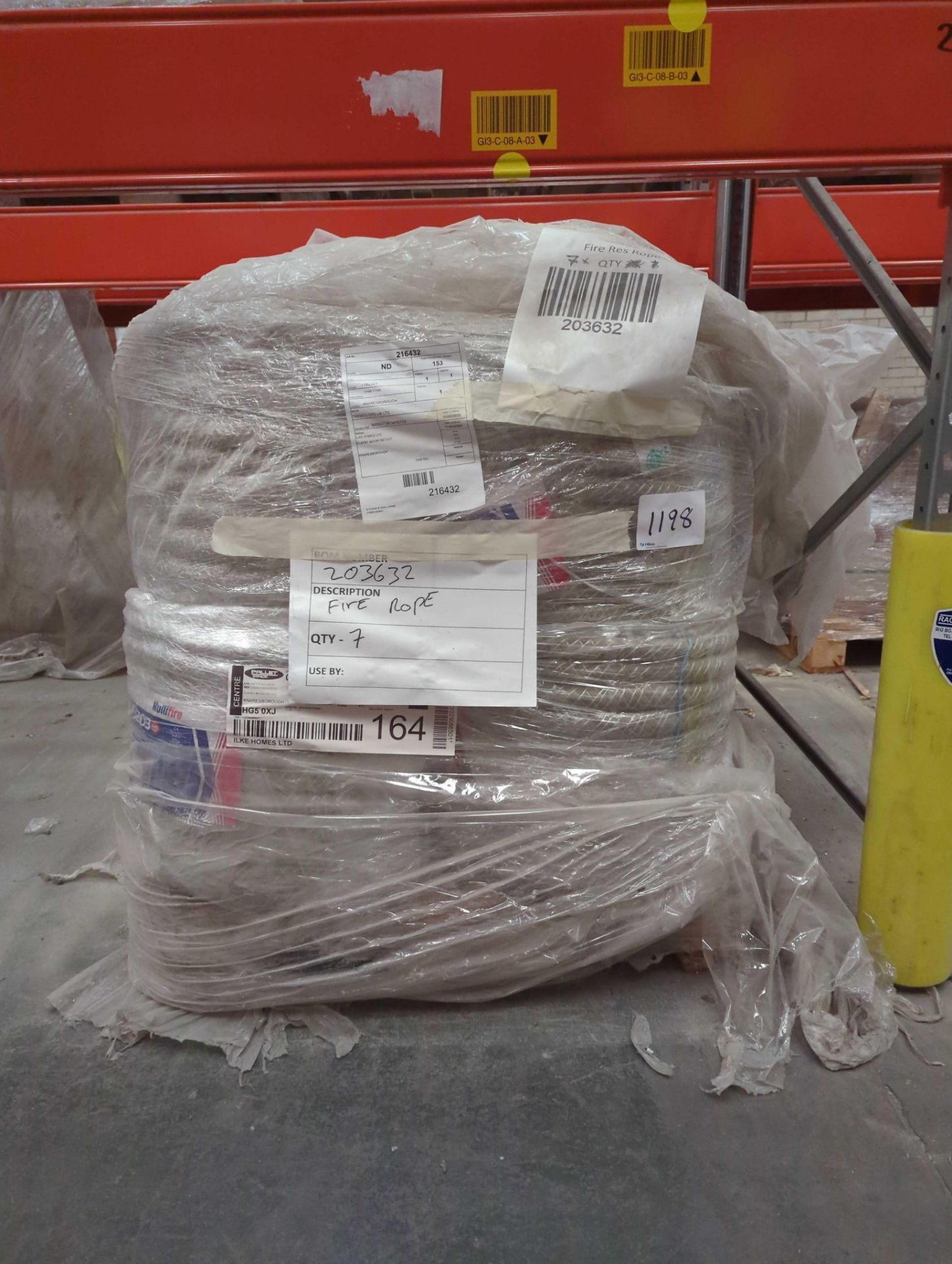 Part Pallet of Nullifire FJ203 Fire Resistant Rope 30mm x 5m