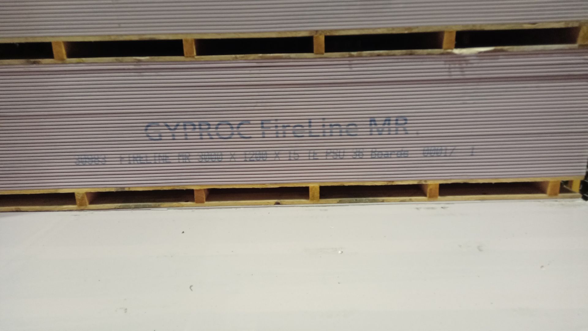 6: Pallets of 36 Gyproc FireLine Plasterboard  3000x1200x15mm - Image 2 of 2