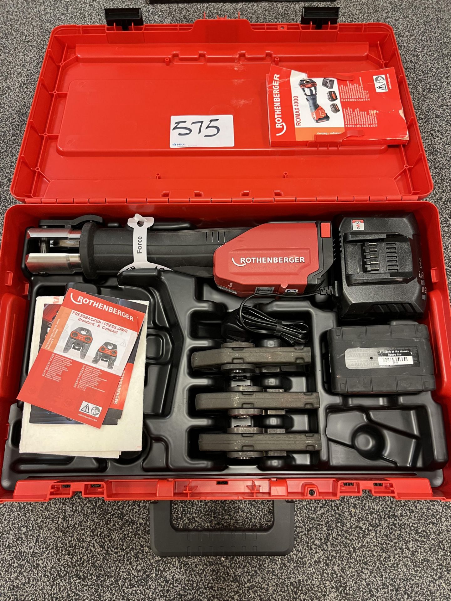 Rothenbierger ROMAX 4000 Cordless Press with 3 Jaws and Battery Charger