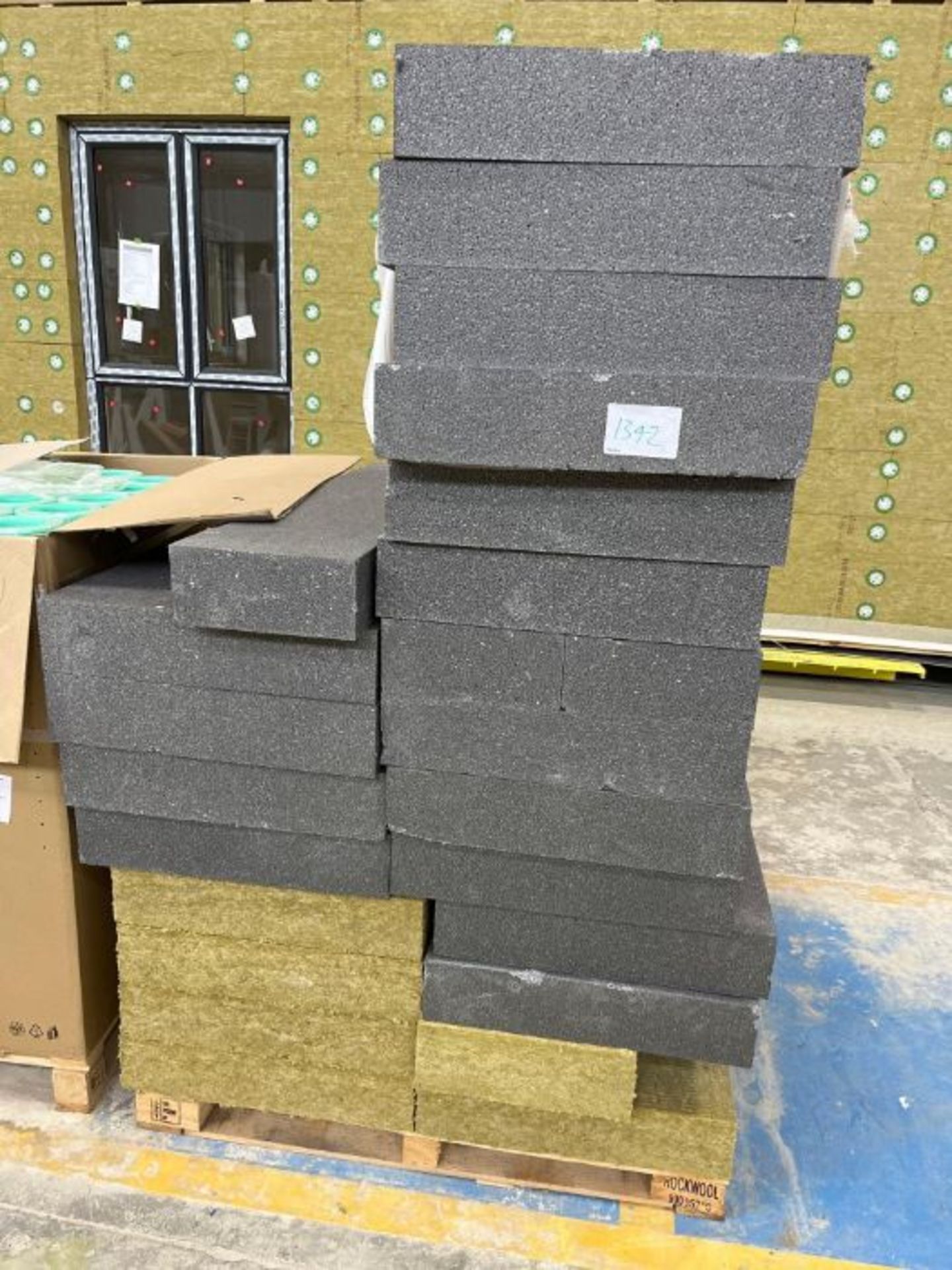 Quantity of Various Insulation Blocks on 6 Pallets as Photographed