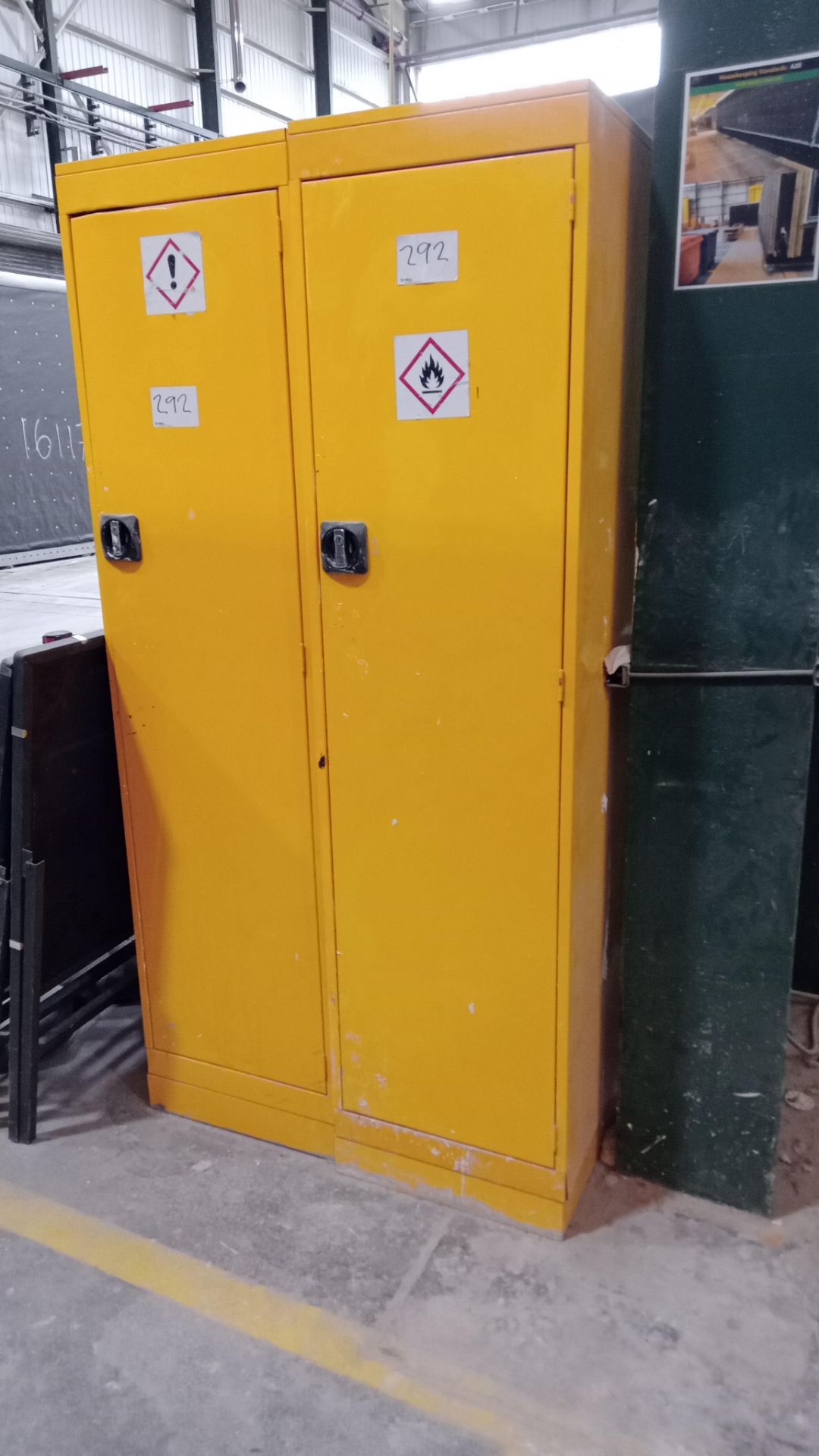 3: Single Door Tall Metal Flammables Cabinets with Contents - Image 2 of 2