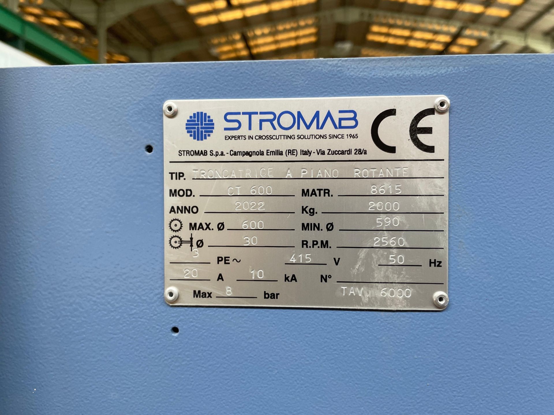 STROMAB CT600 Automatic Angle Crosscut Saw Cut to length With 6m infeed table Serial No. 8615 (2022) - Image 6 of 8