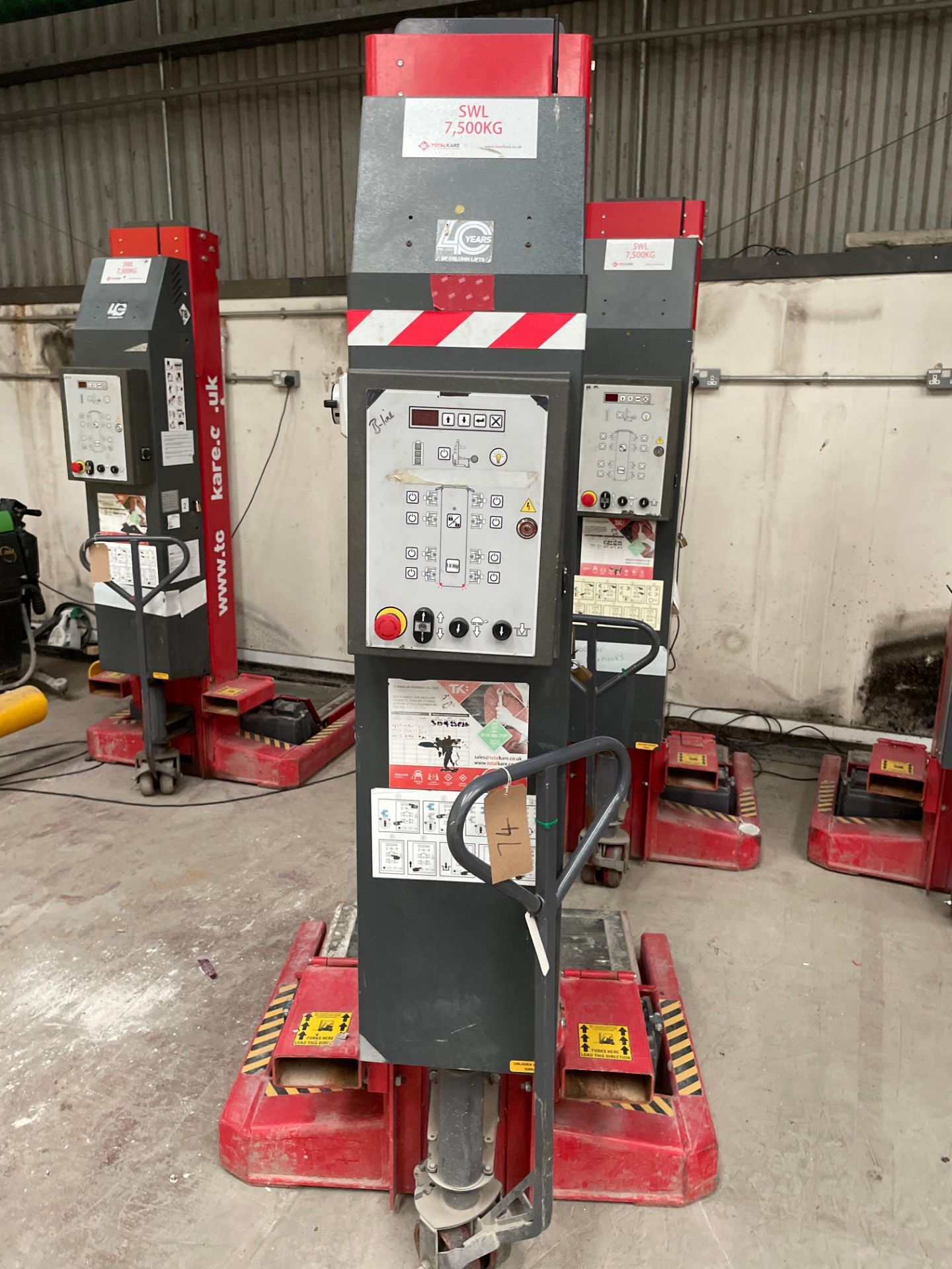 4: Totalkare Hdws T8Dc Mc75-4B/G Mobile Electric Column Lift 7500Kg Capacity - Image 6 of 12