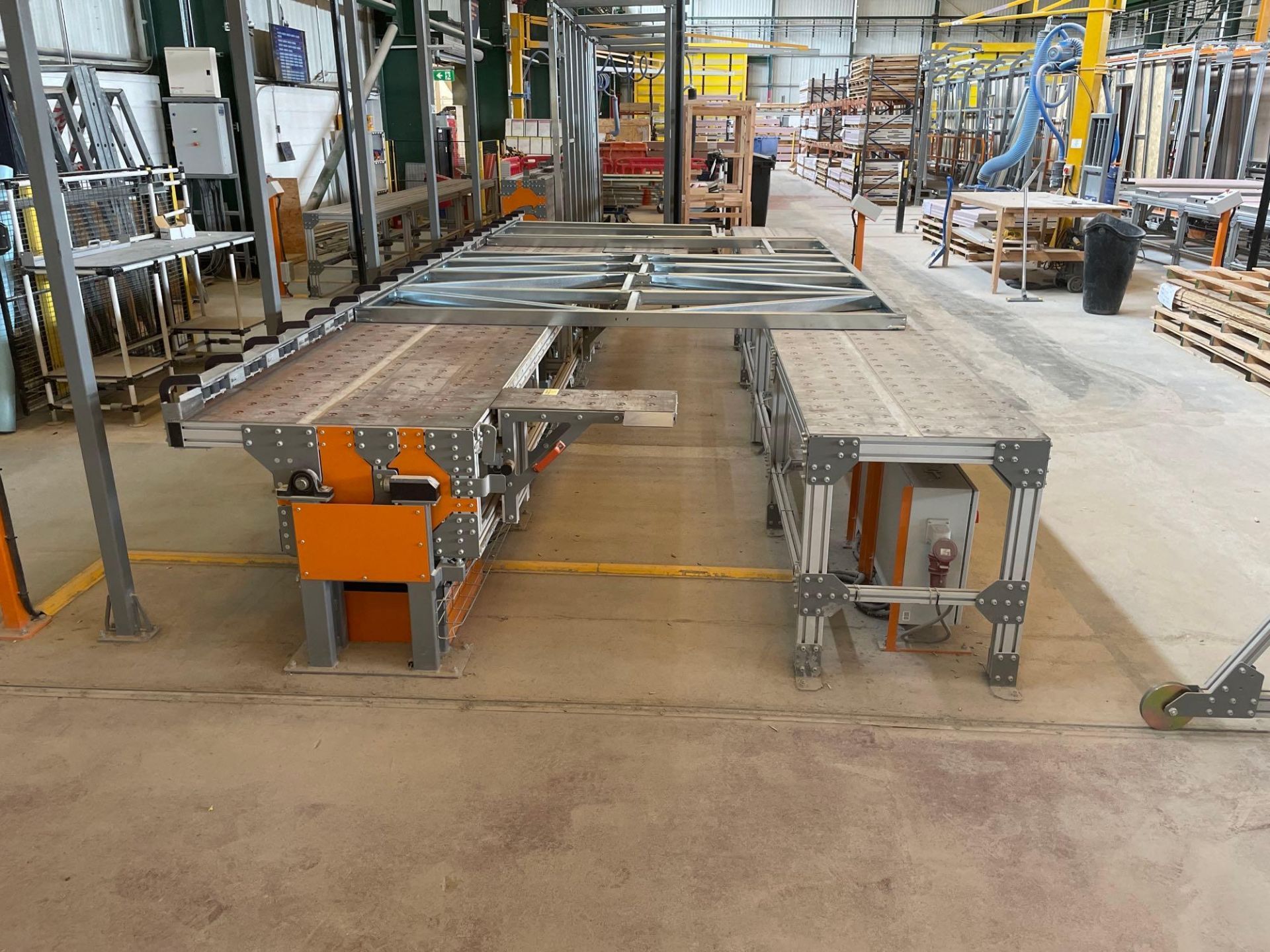 Carney Frame Rotator with Sectional 6200mm x 2600mm Tilting Table and Steel Frame Clamp