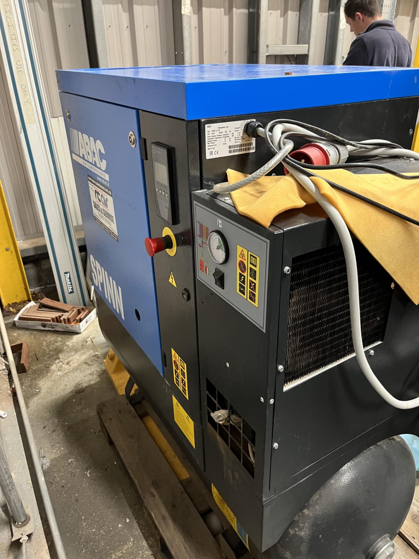1: Abac Type SPINN 11E 270 11kW Receiver Mounted Air Compressor (2018)