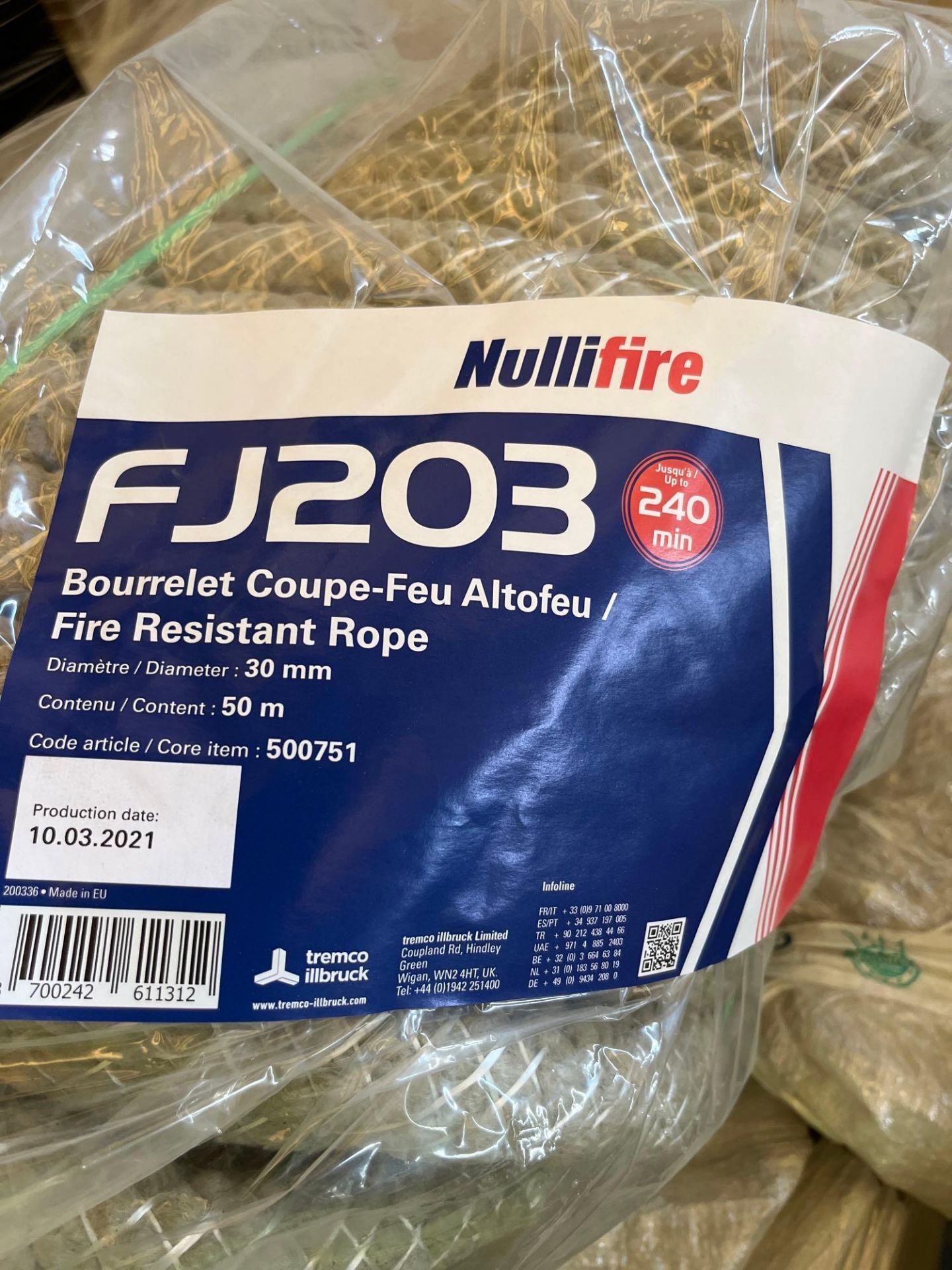 Quantity of 26 of Nullifire FJ203 Fire Resistant Rope 30mm x 50m - Image 4 of 4