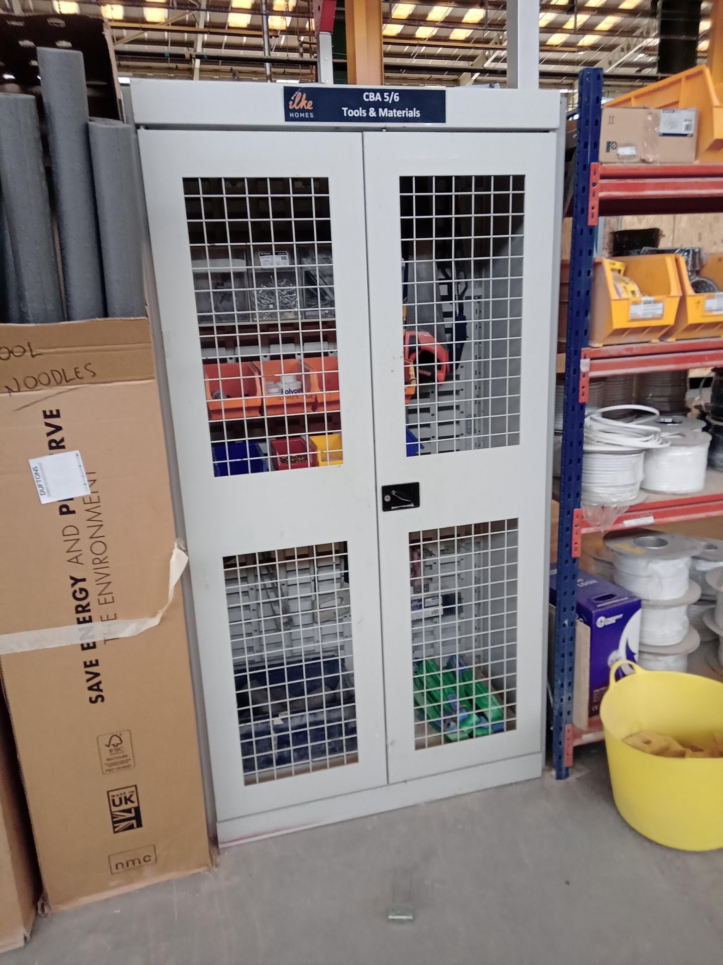 Steel Cupboard and contents