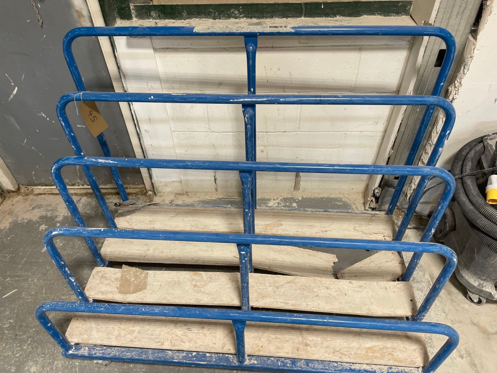 Tubular Steel Frame Storage Rack with 4 Bays on Castors