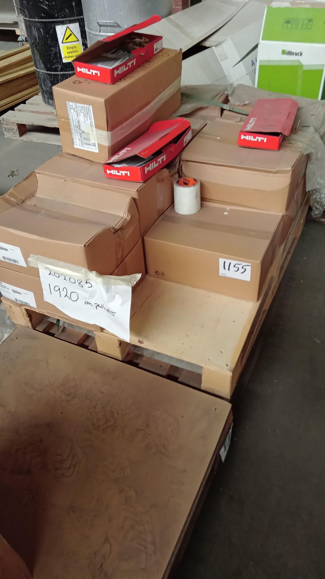 2: Pallet of Hilti Has-U 8.8 HDG M12x220 Screwed Anchor Rod and Nuts