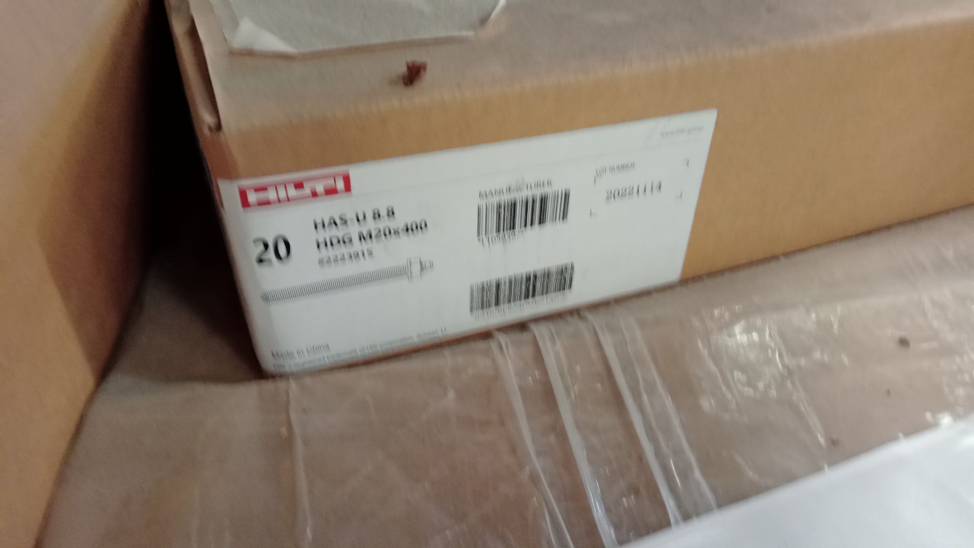 1: Pallet of Hilti Has-U 8.8 HDG M20x400 Screwed Anchor Rod and Nuts as lotted - Image 2 of 3