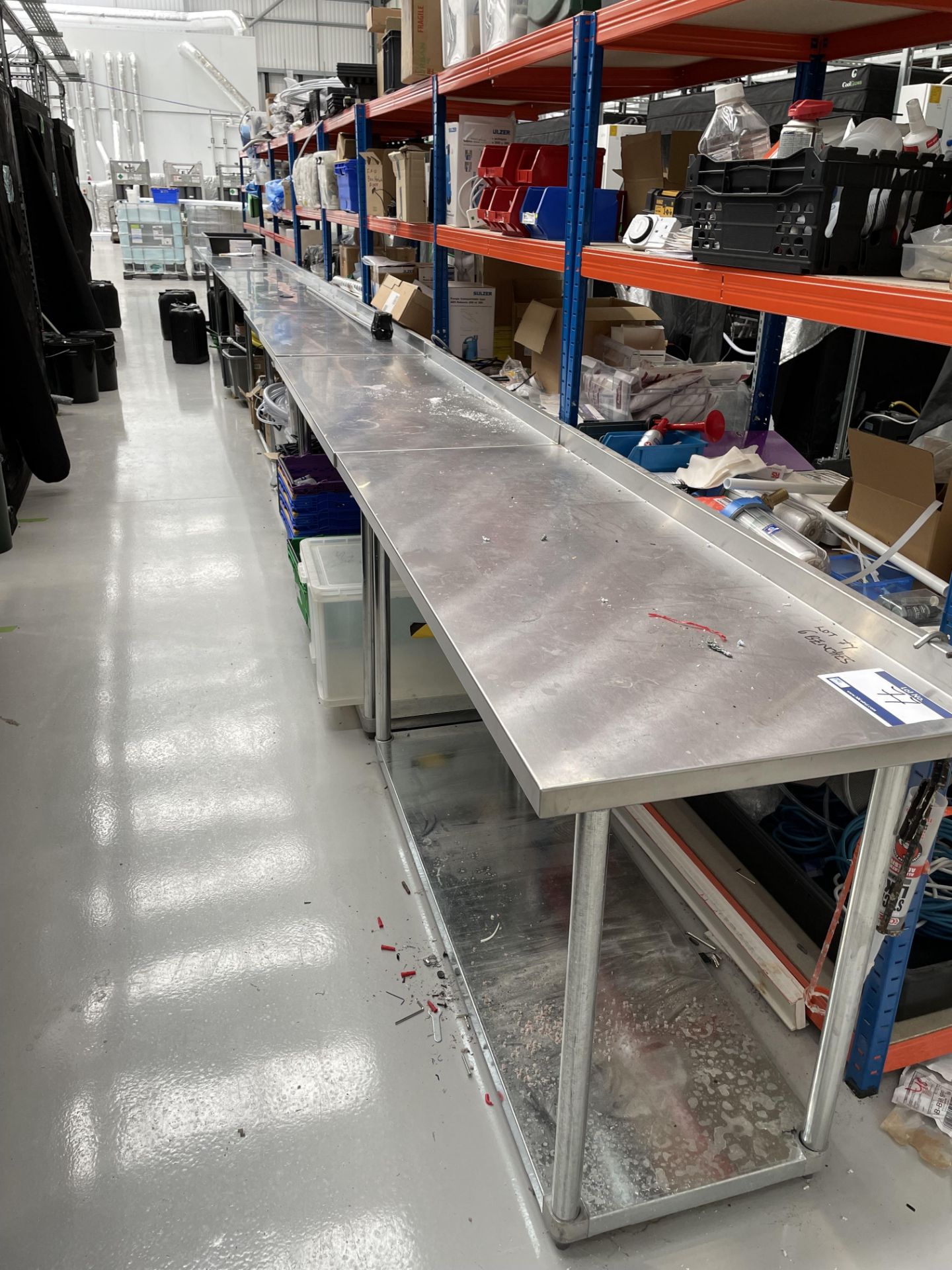 7 Stainless Steel Benches