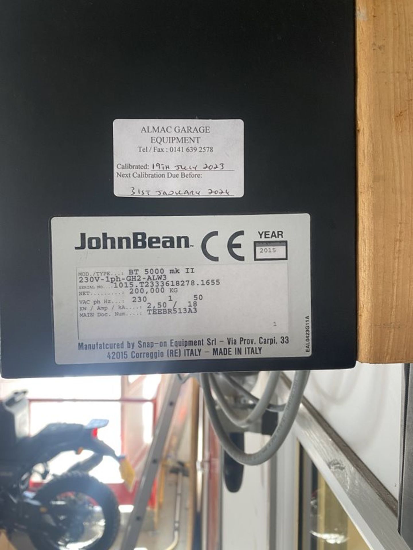 John Bean T1000 Tyre Changing Machine. Model 11000-20. - Image 6 of 6