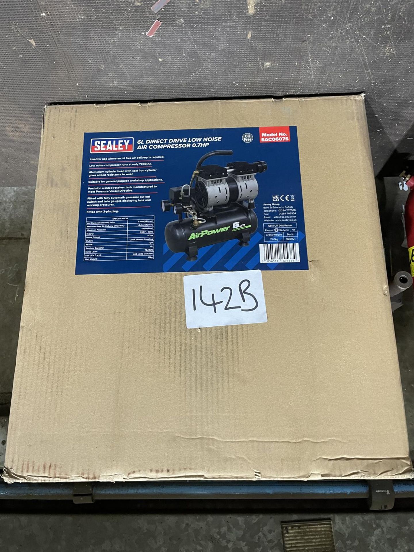 Sealey 6L 0.7HP Air Compressor (Boxed)