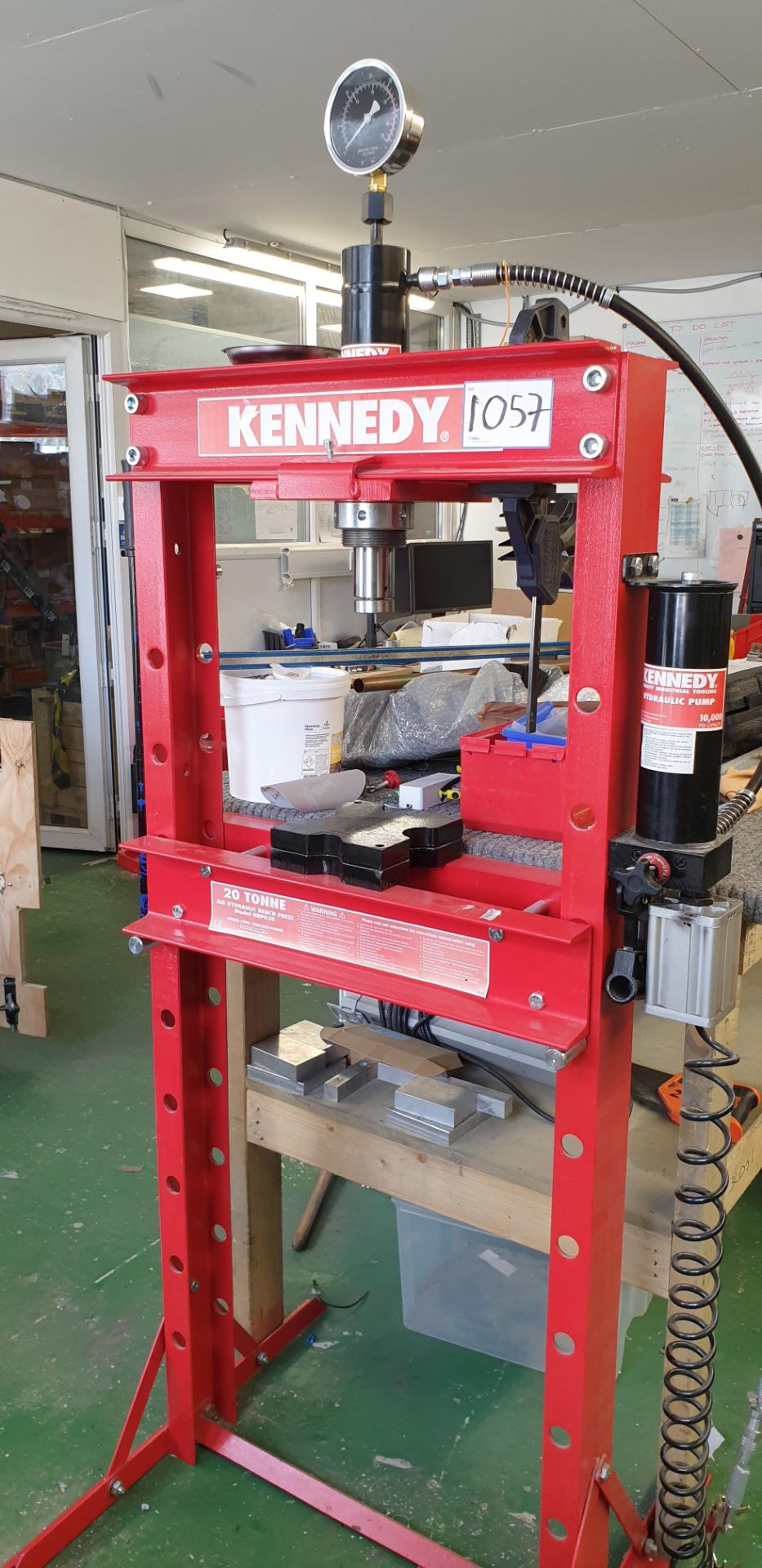 1: Kennedy HBP020 20 Tonne Air Hydraulic Bench Press, Serial Number: KEN-503-9480K