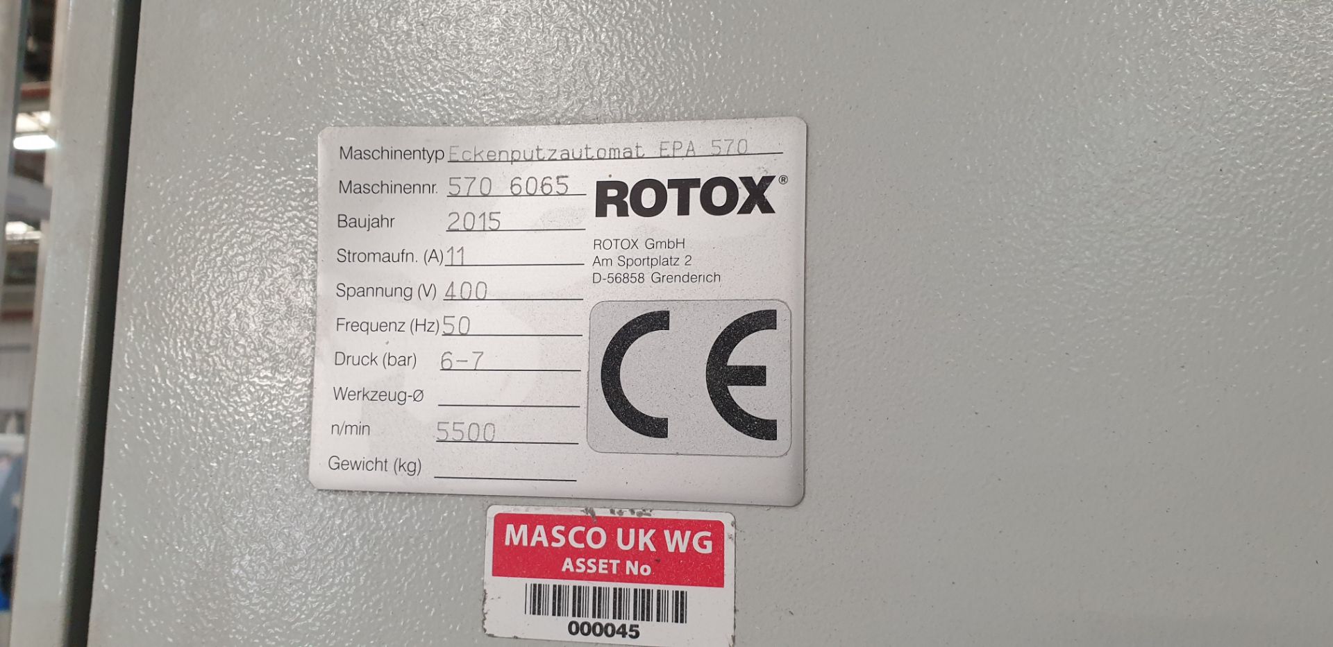 1: Rotox, EKA 570, Corner Cleaner, Serial Number: 570 6065, Year of Manufacture: 2015 - Image 3 of 6