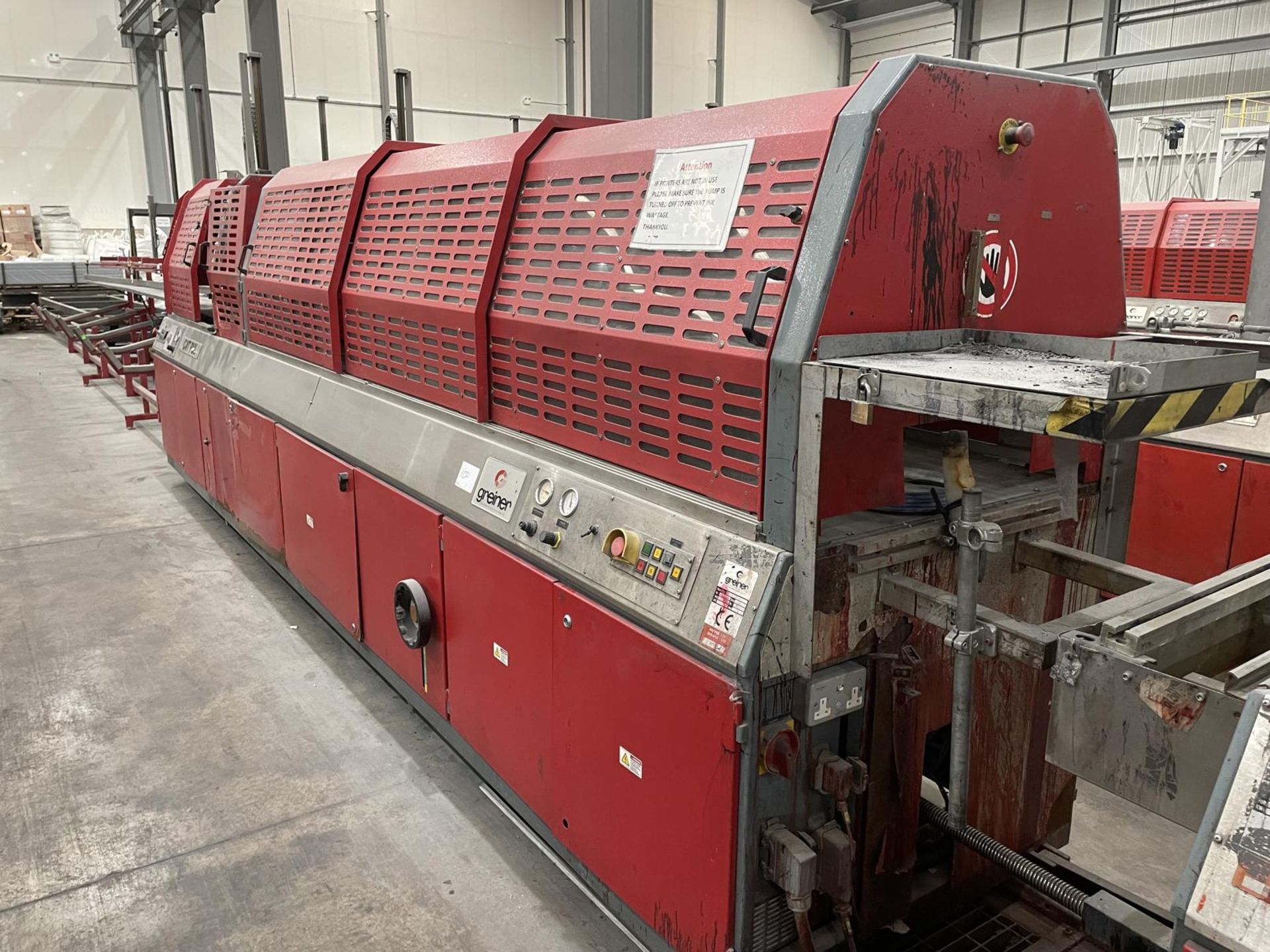 Greiner CAT PUL 30/9-300-C Combination Extrusion Haul Off and Cut to Length MachineSerial No. 01610