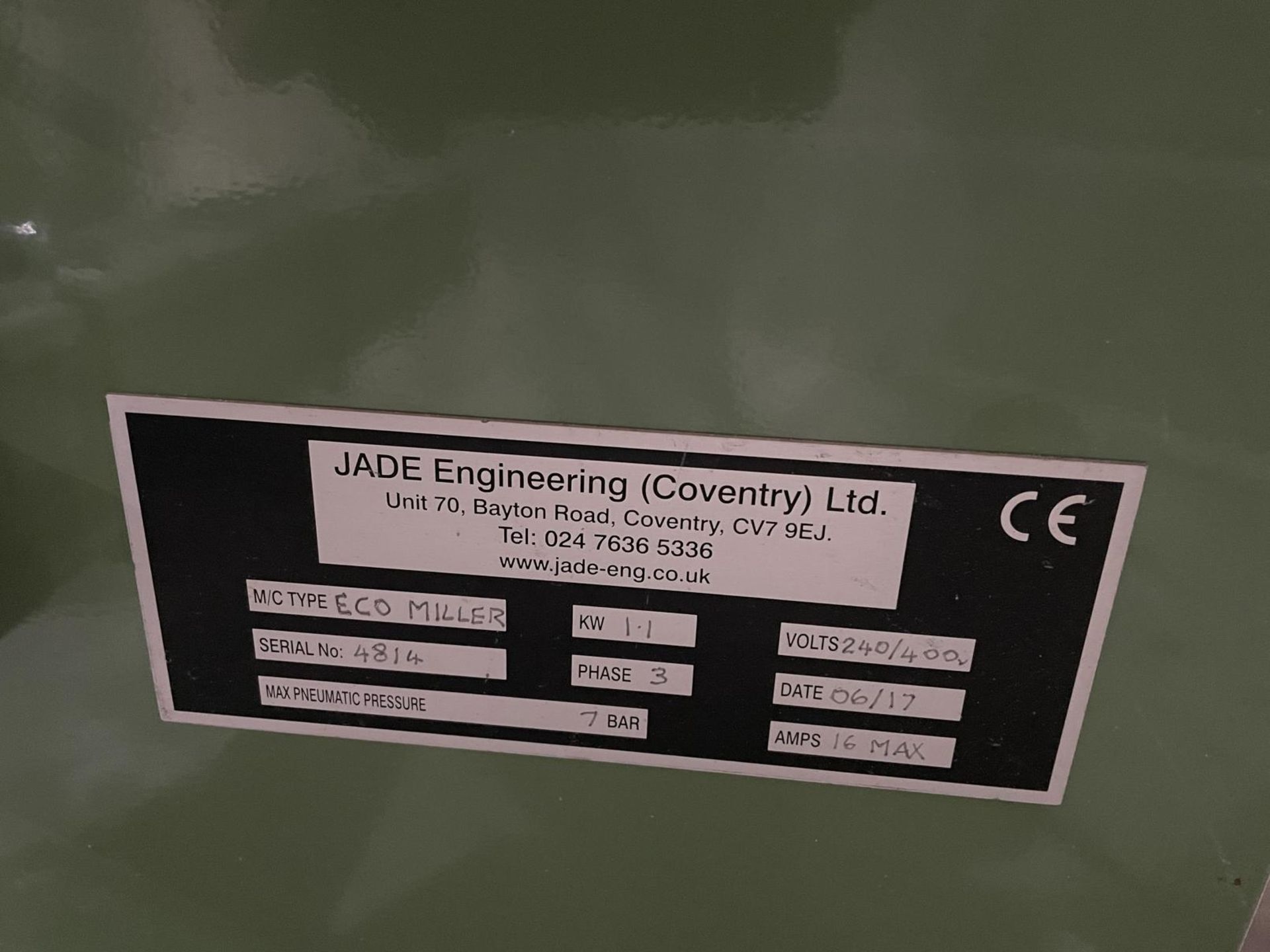 Jade Engineering Eco Miller Serial No. 4814 (2017) - Image 2 of 2