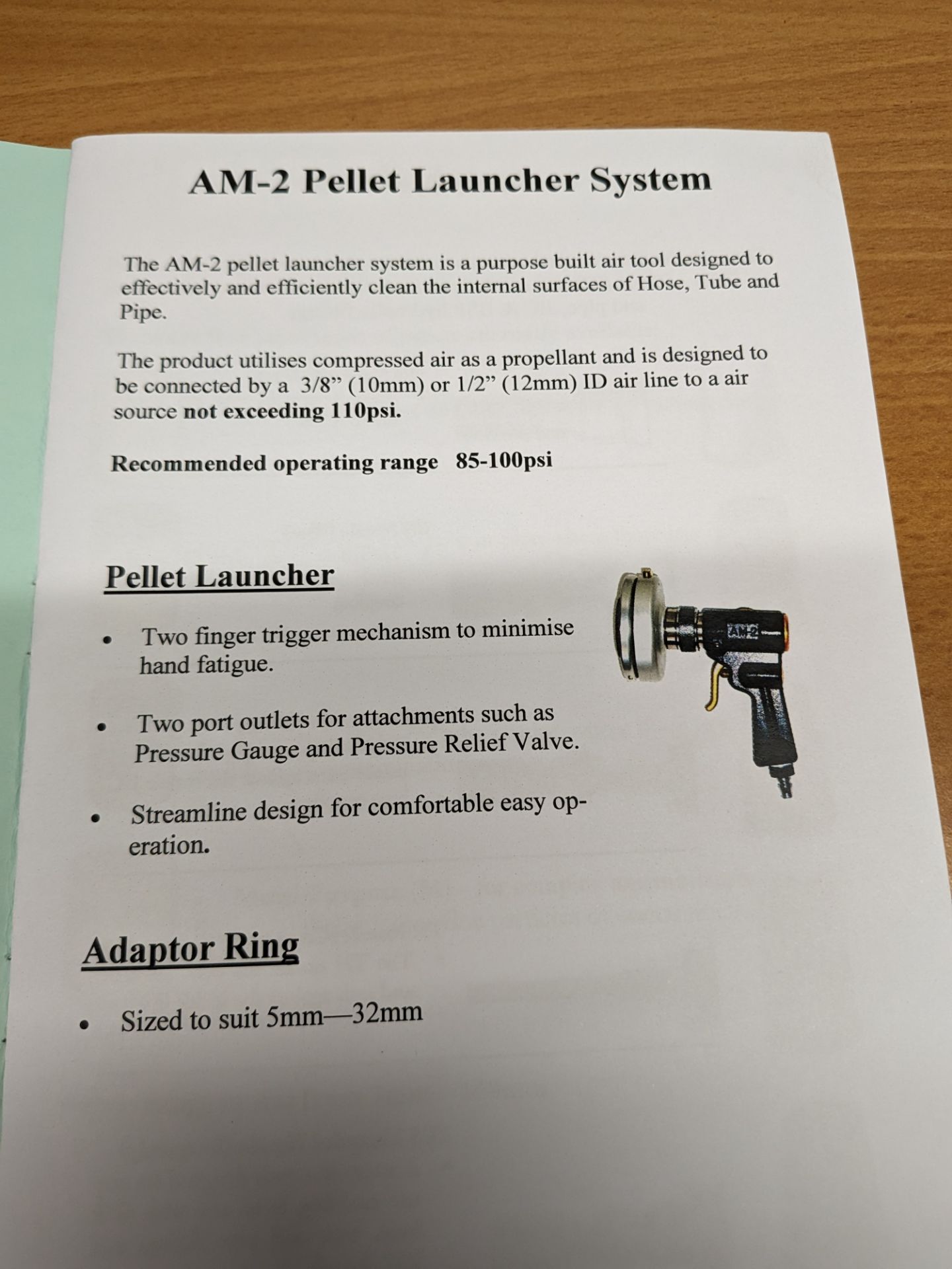PSI Model AM2 Pellet Launcher - Image 2 of 2
