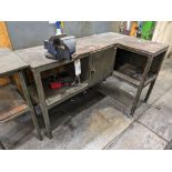 1: L-shaped workbench and vice