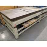 1: Crown Windley c. 12ft x 4ft Steel Table