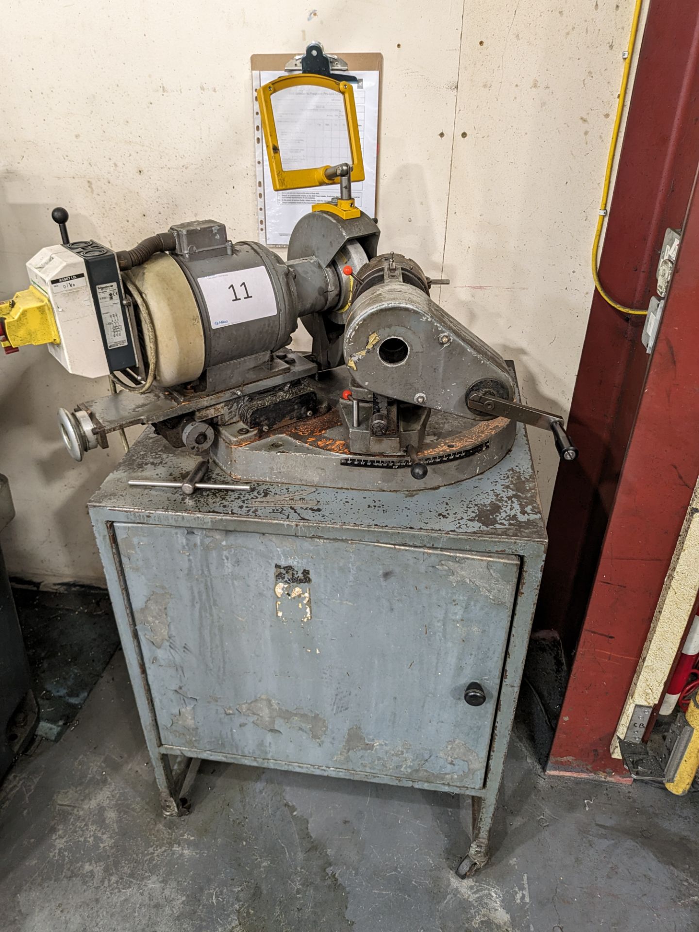 1: Gryphon Drill Point Grinder on Steel Cabinet