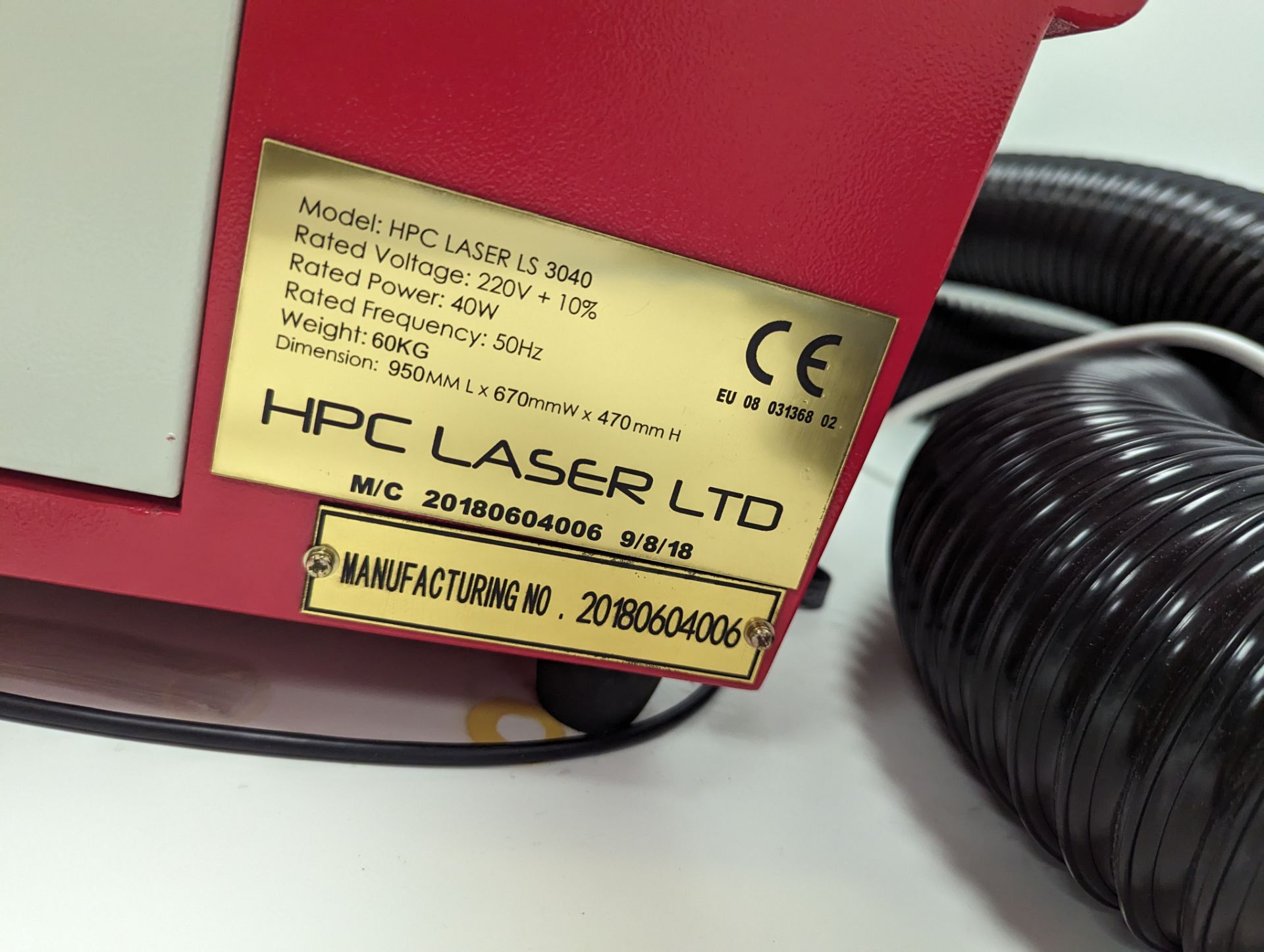 Laserscript, HPC LASER LS3040, Desktop CO2 Laser Cutter, Serial No. 20180604006, Year 2018 - Image 4 of 4
