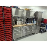 SGS Workbench with Steel Tool Rack & Overhead Cupboards