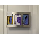 Wall Mounted Stainless Steel Glove Dispenser, 3 Sections