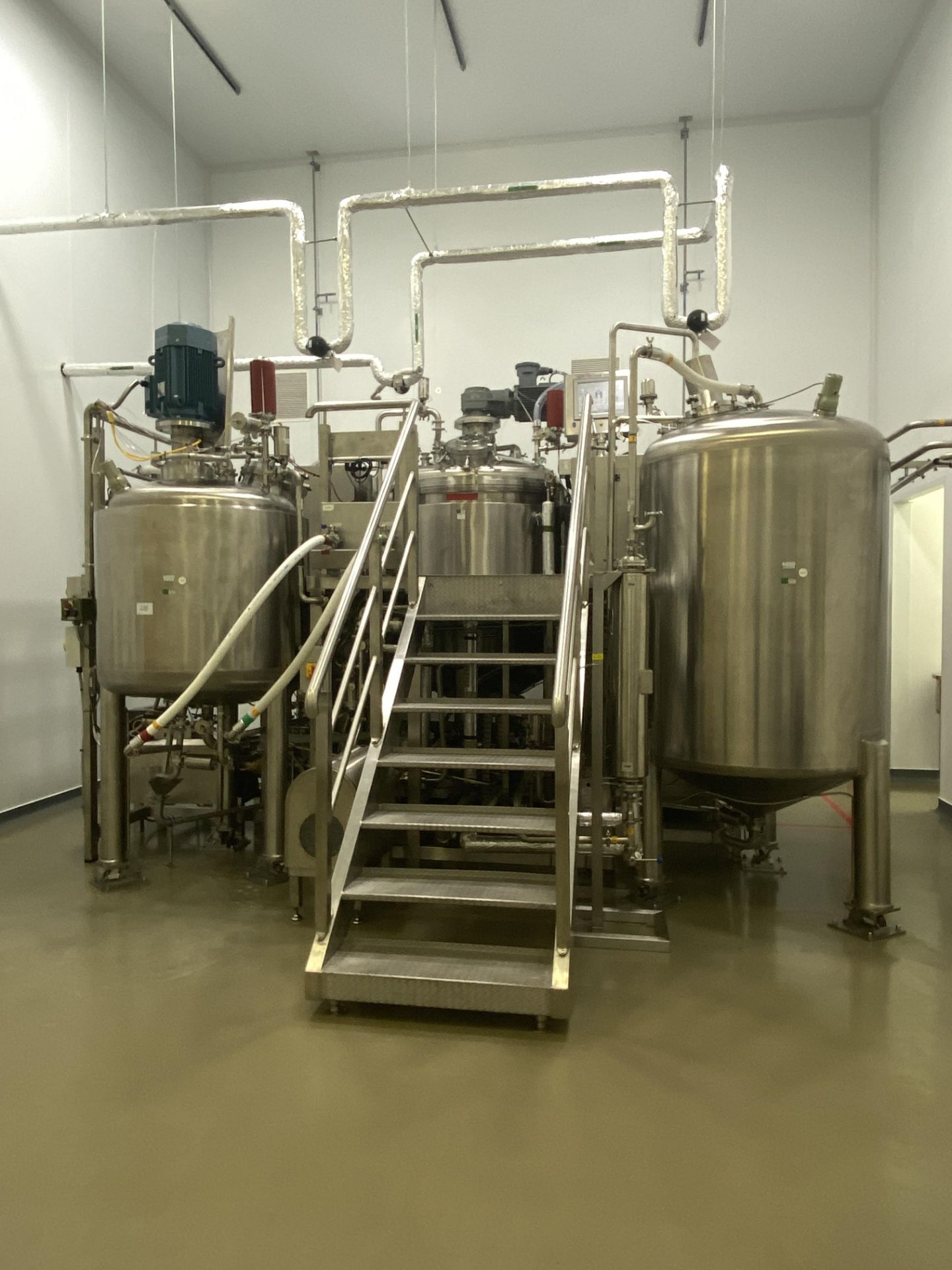 1, Chasing Model DSZL-2000QB Cream Manufacturing Plant Comprising Stainless Steel 2000 Litre Mixing