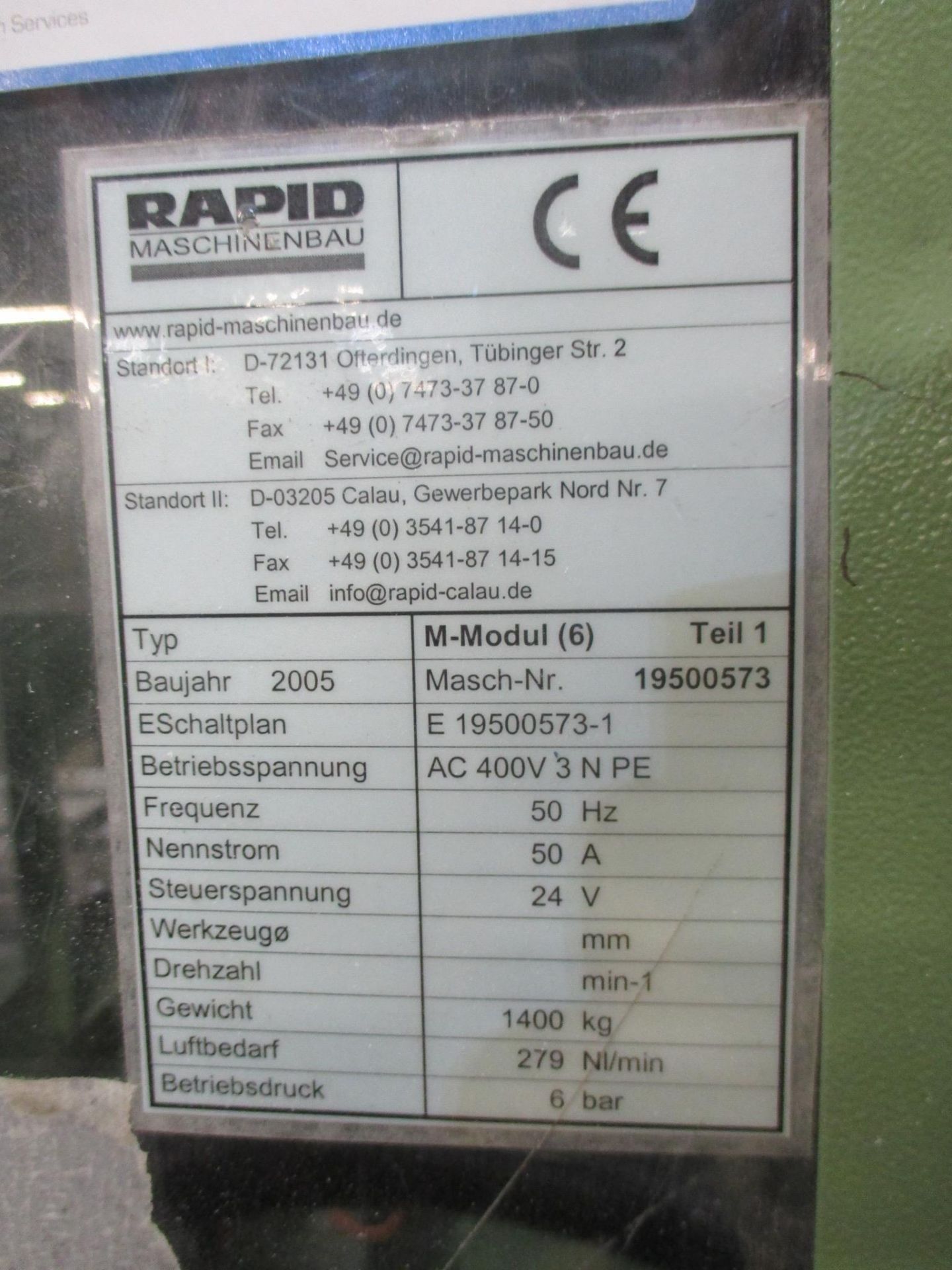 1: Rapid Saw Centre Serial Number: 19500573 Year of Manufacture: 2005 - Image 3 of 9