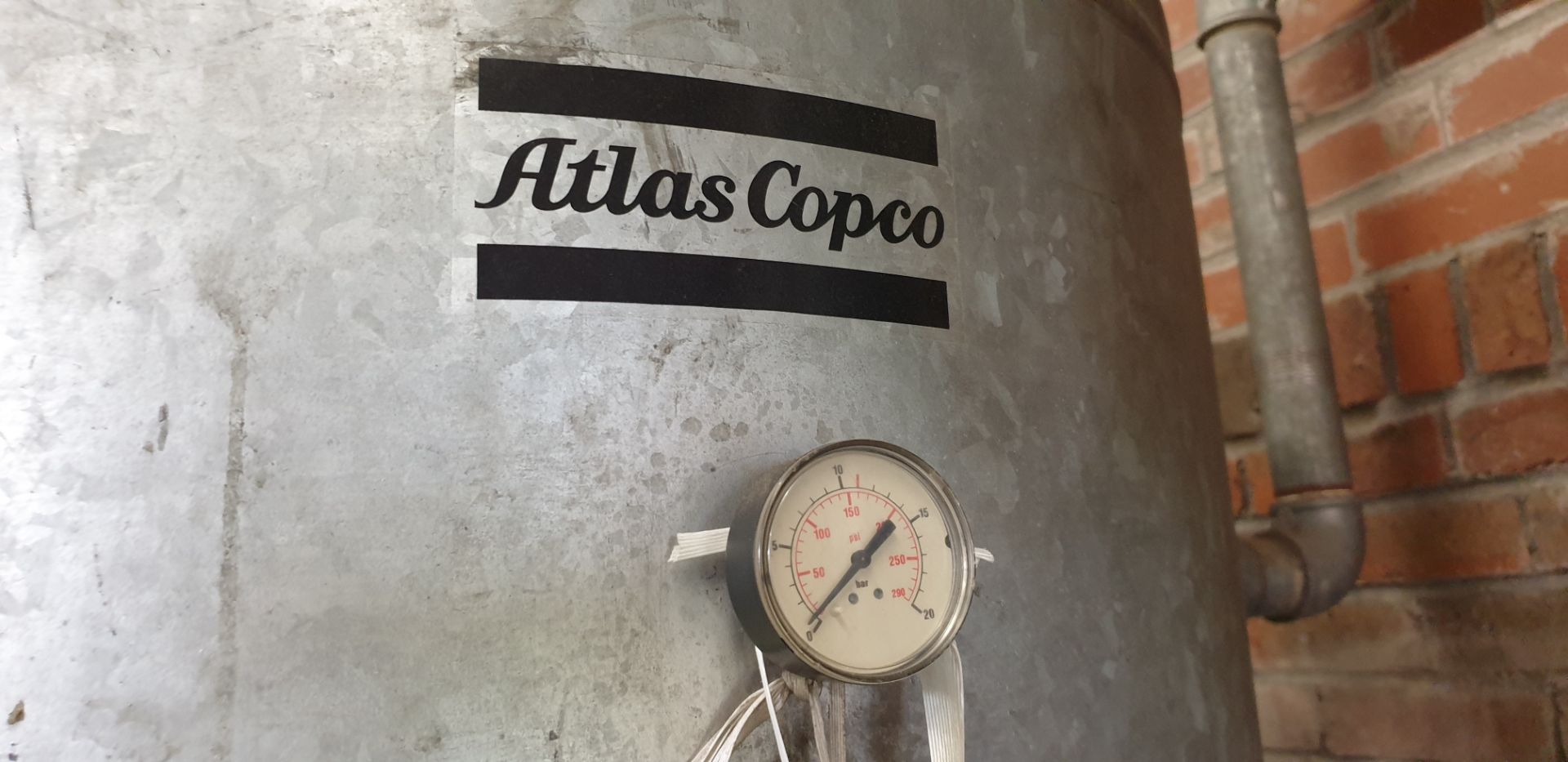 1: Atlas Copco Galvanised Vertical Air Receiver Together with All Associated Equipment to Include P - Image 2 of 2